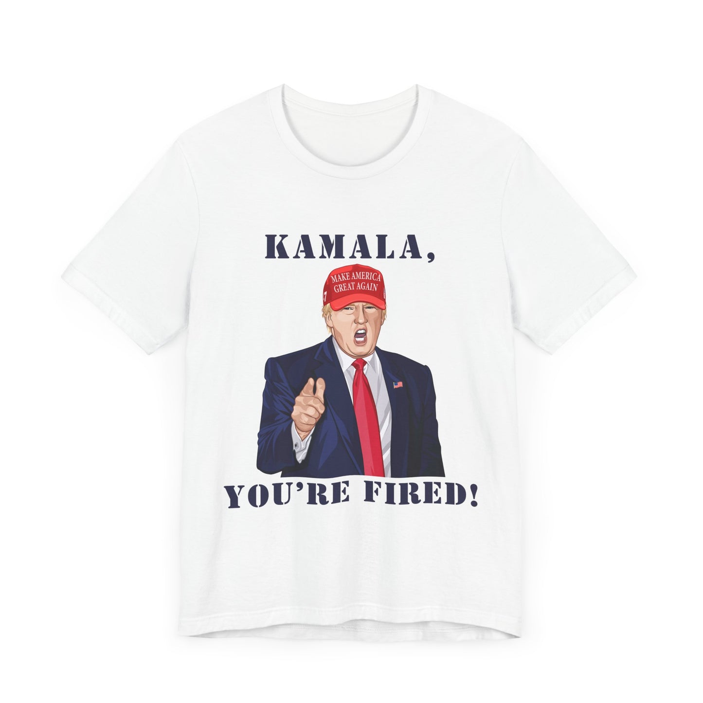 Trump "KAMALA, YOU'RE FIRED!" Cartoon Art VIII - Unisex T-Shirt