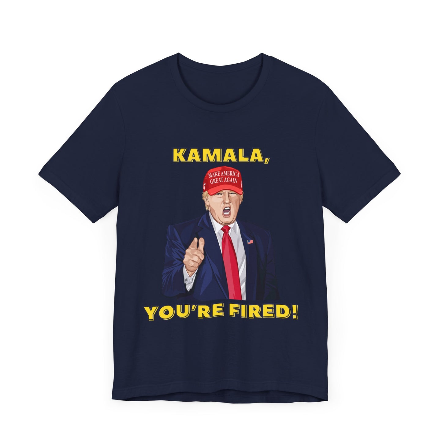 Trump "KAMALA, YOU'RE FIRED!" Cartoon Art III - Unisex T-Shirt