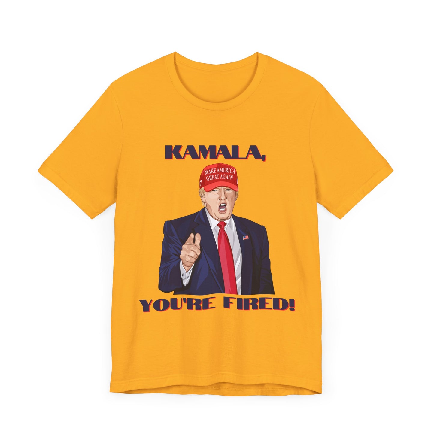 Trump "KAMALA, YOU'RE FIRED!" Cartoon Art VII - Unisex T-Shirt