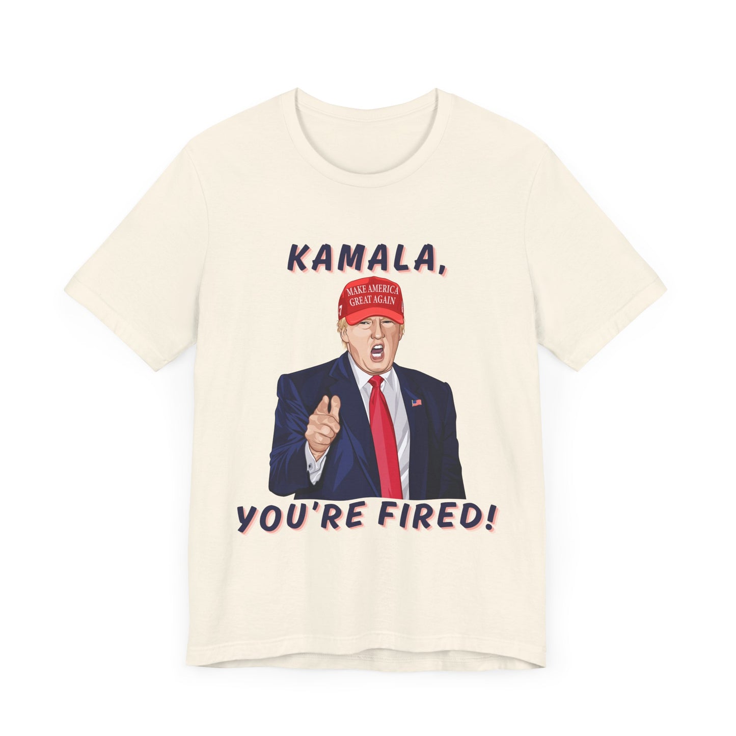 Trump "KAMALA, YOU'RE FIRED!" Cartoon Art IV - Unisex T-Shirt