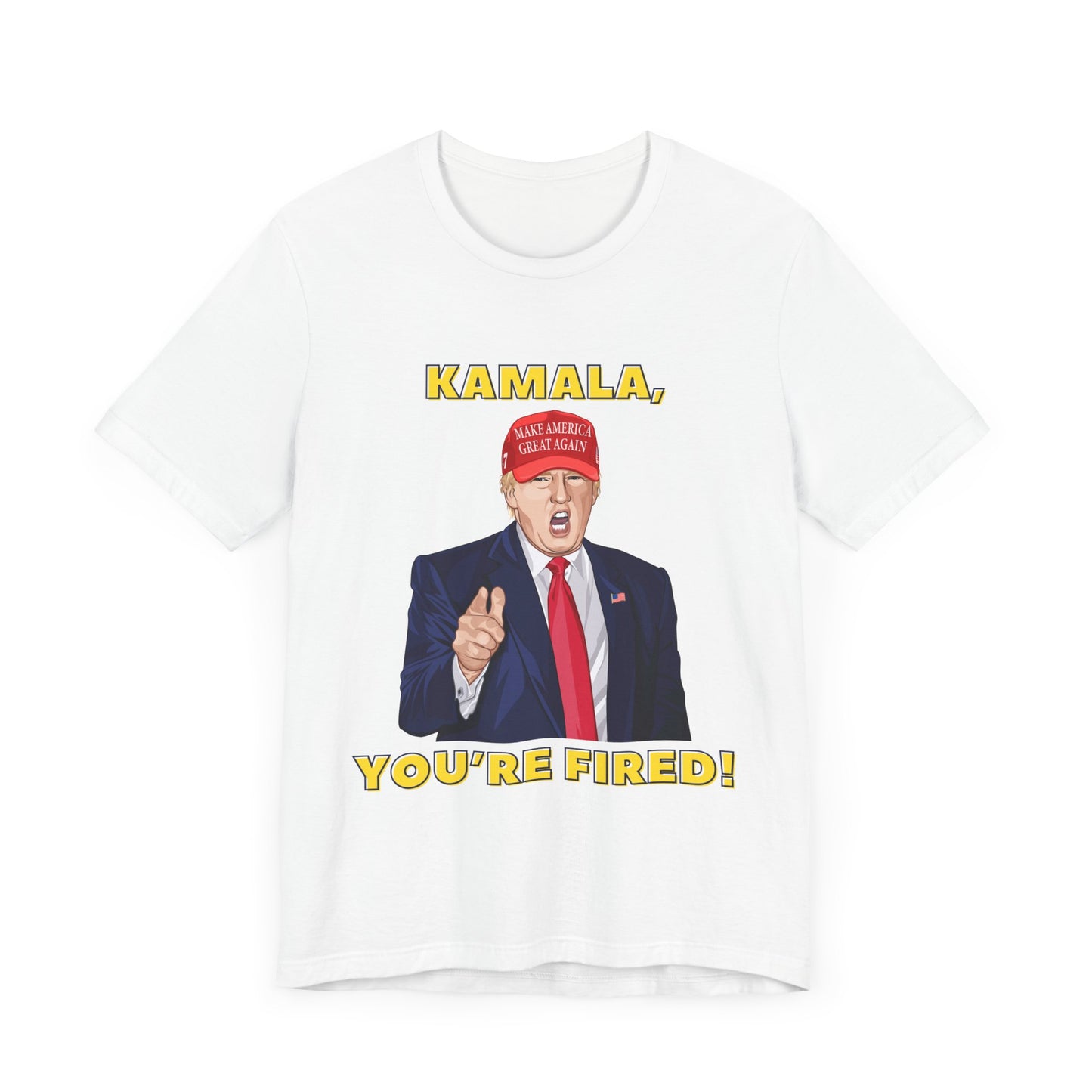 Trump "KAMALA, YOU'RE FIRED!" Cartoon Art III - Unisex T-Shirt