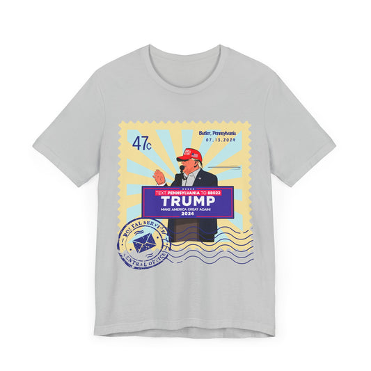 Trump 47c Bullet Dodger II Postage Stamp - Unisex T-Shirt