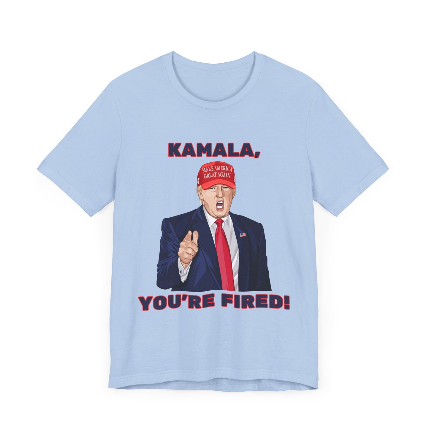 Trump "KAMALA, YOU'RE FIRED!" Cartoon Art I - Unisex T-Shirt