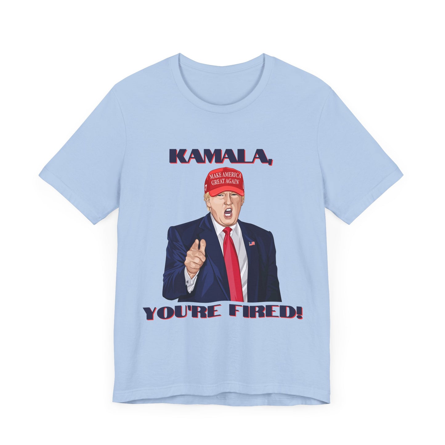 Trump "KAMALA, YOU'RE FIRED!" Cartoon Art VII - Unisex T-Shirt