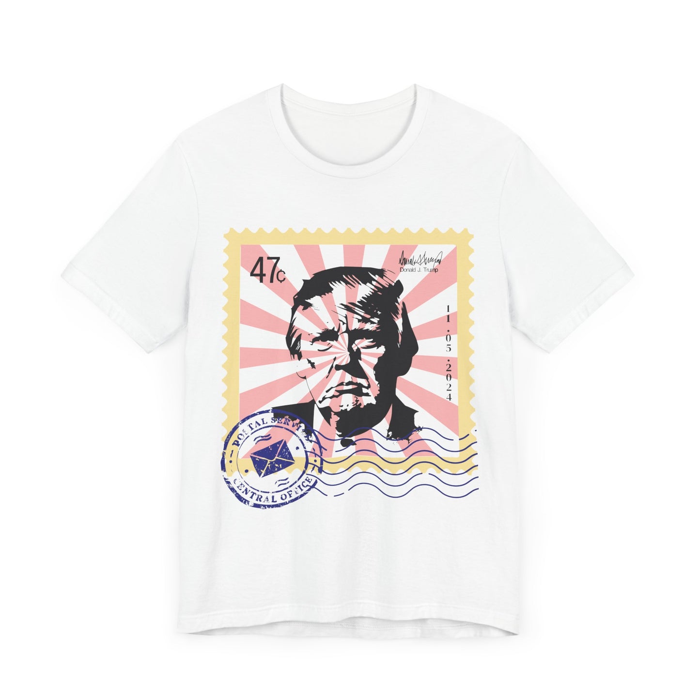 Trump 47c Silhouette Portrait II Postage Stamp - Unisex T-Shirt