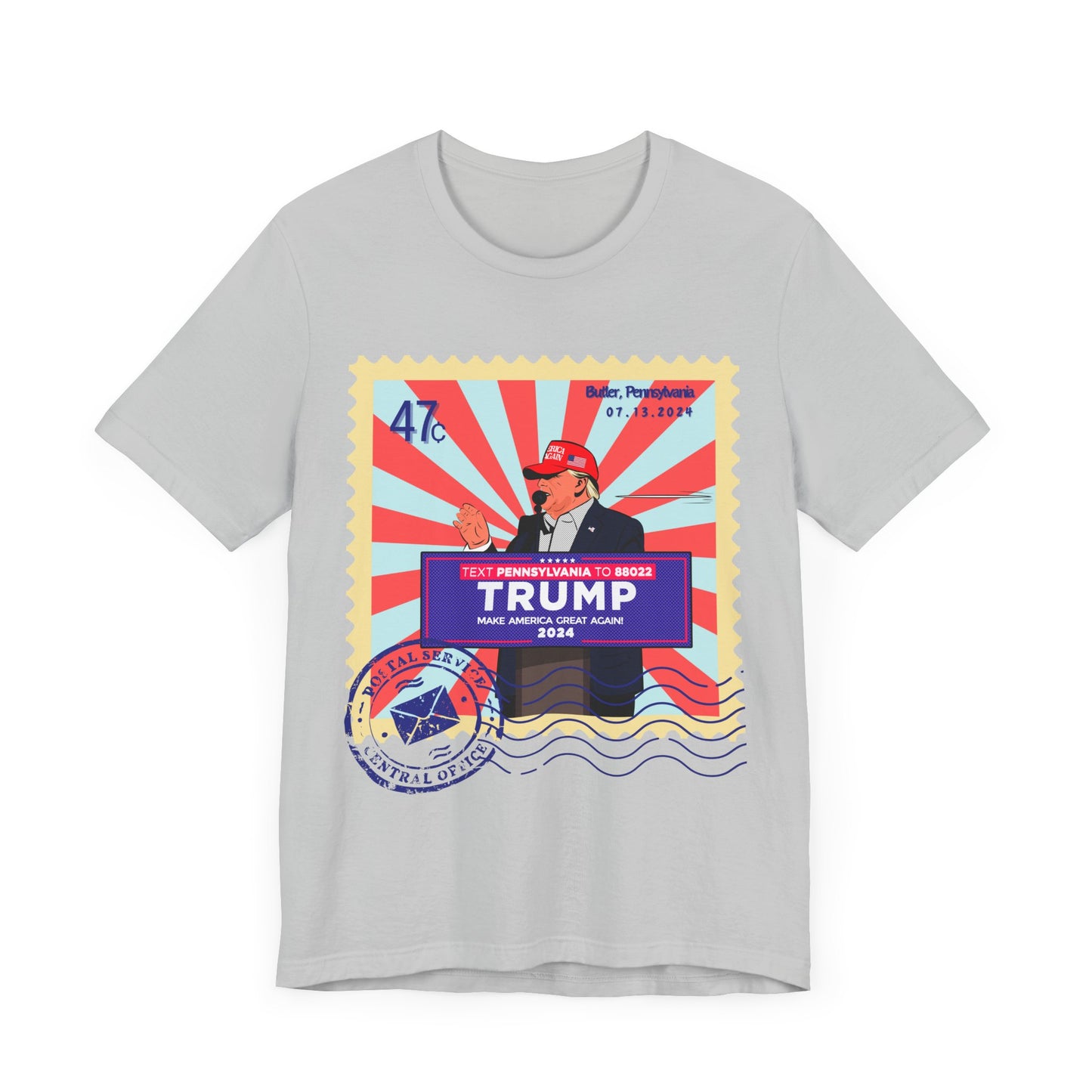 Trump 47c Bullet Dodger Postage Stamp - Unisex T-Shirt