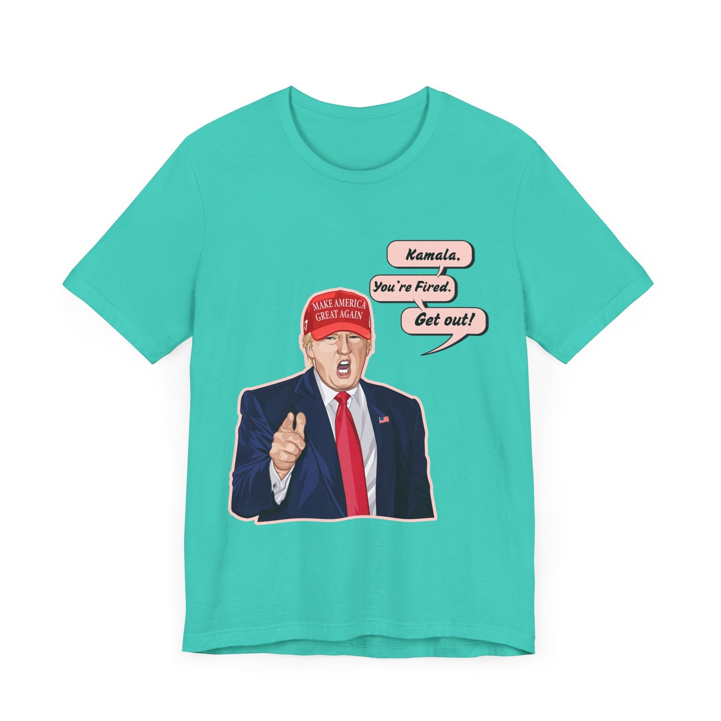 Trump "Kamala, You're Fired. Get Out!" Cartoon Art II - Unisex T-Shirt