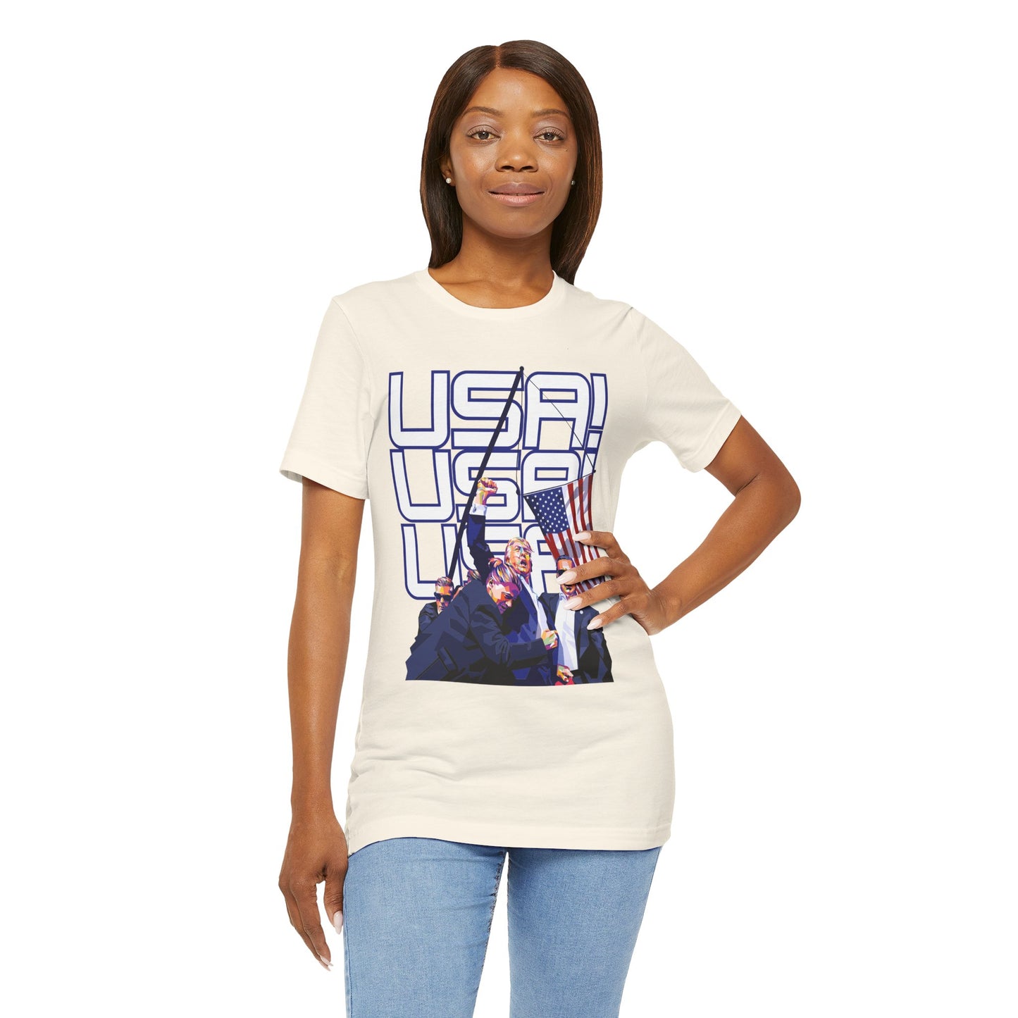 Trump Defiance USA! USA! USA! - Unisex T-Shirt