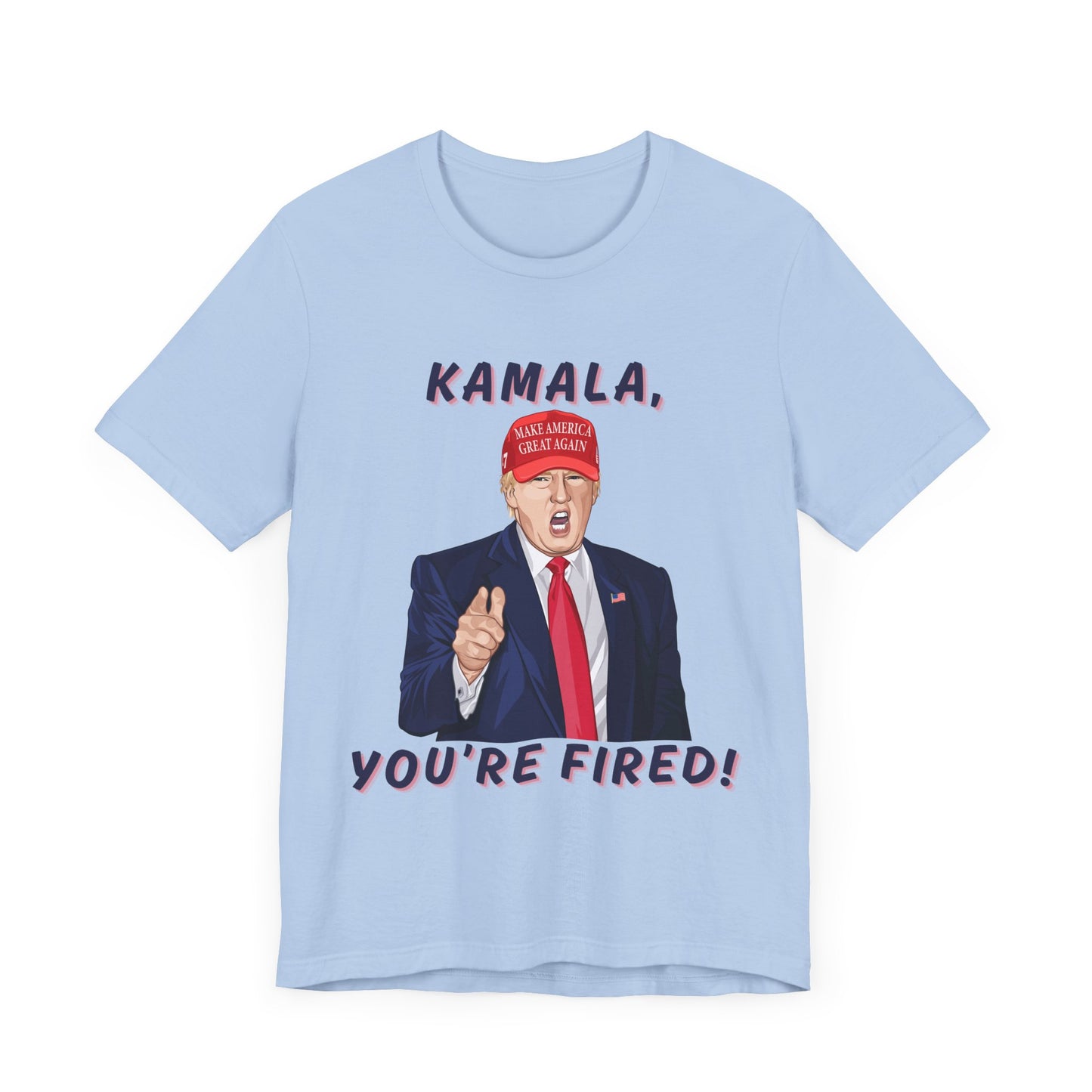 Trump "KAMALA, YOU'RE FIRED!" Cartoon Art IV - Unisex T-Shirt