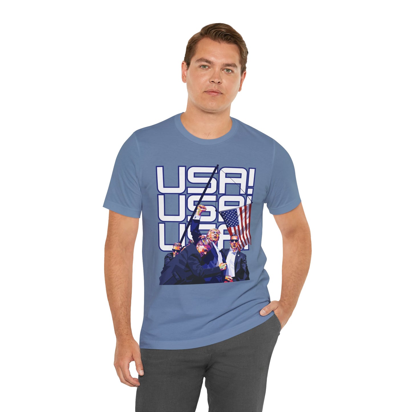 Trump Defiance USA! USA! USA! - Unisex T-Shirt