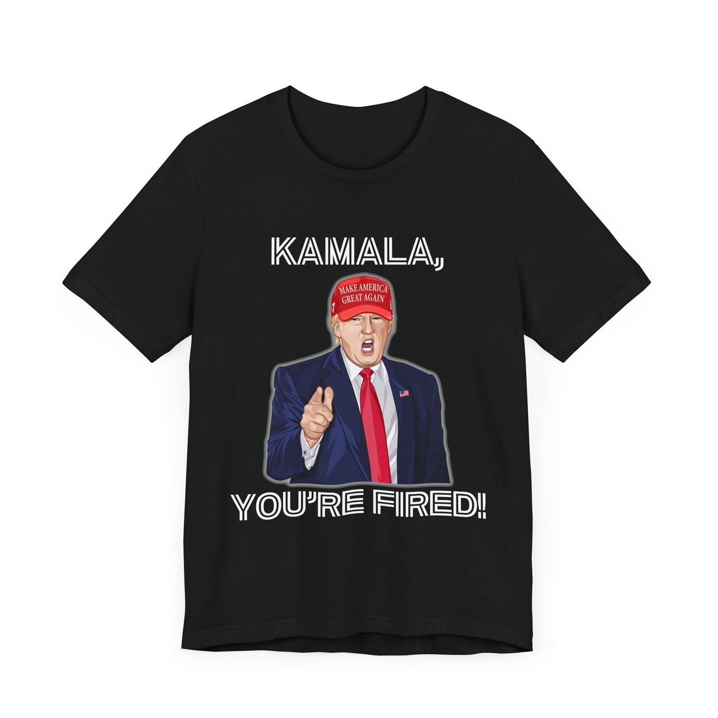 Trump "KAMALA, YOU'RE FIRED!" Cartoon Art VI - Unisex T-Shirt