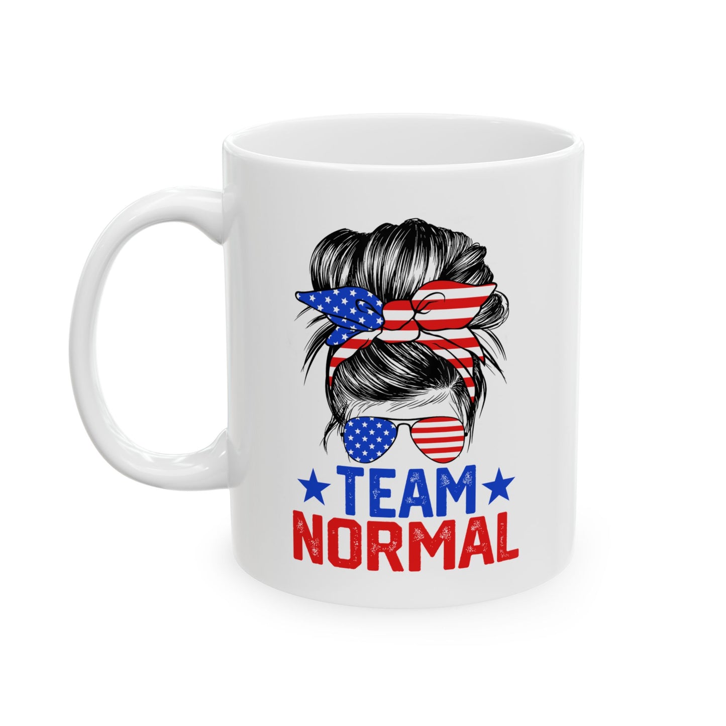 TEAM NORMAL - Ceramic Mug (White, 11oz)