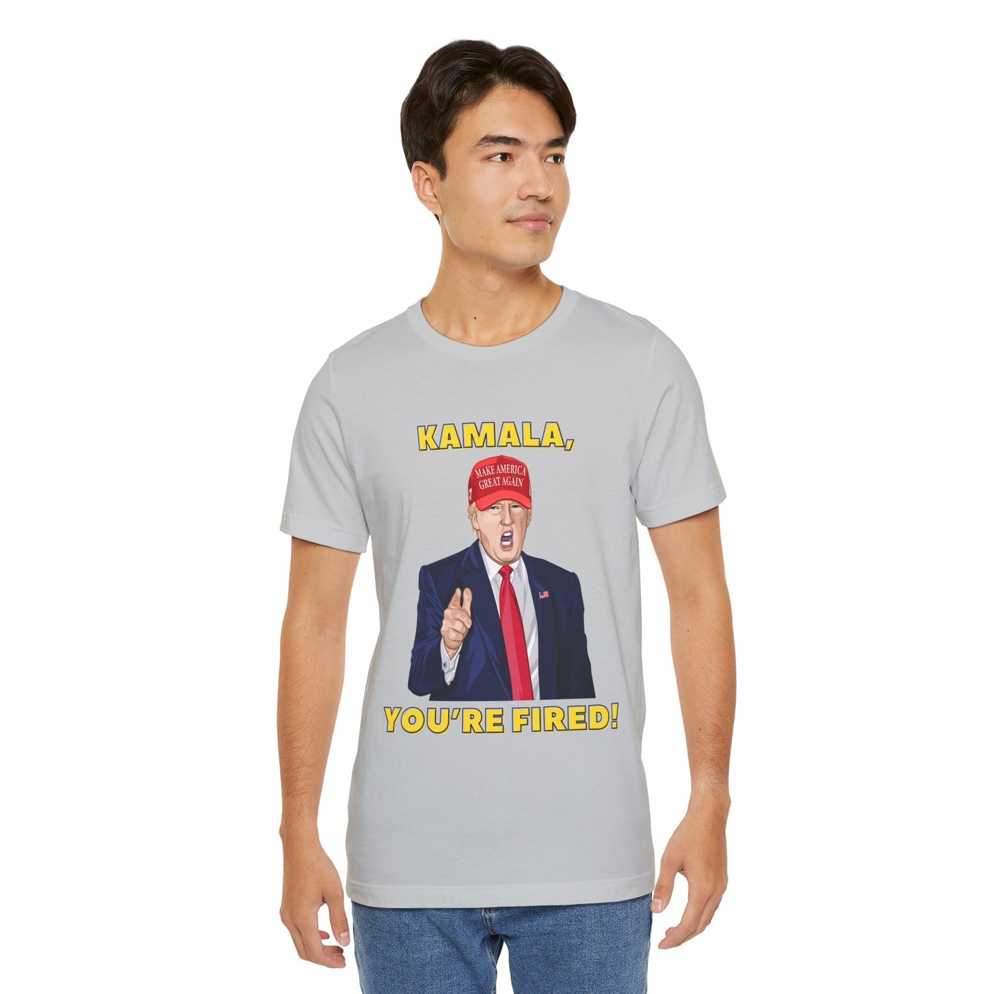 Trump "KAMALA, YOU'RE FIRED!" Cartoon Art III - Unisex T-Shirt