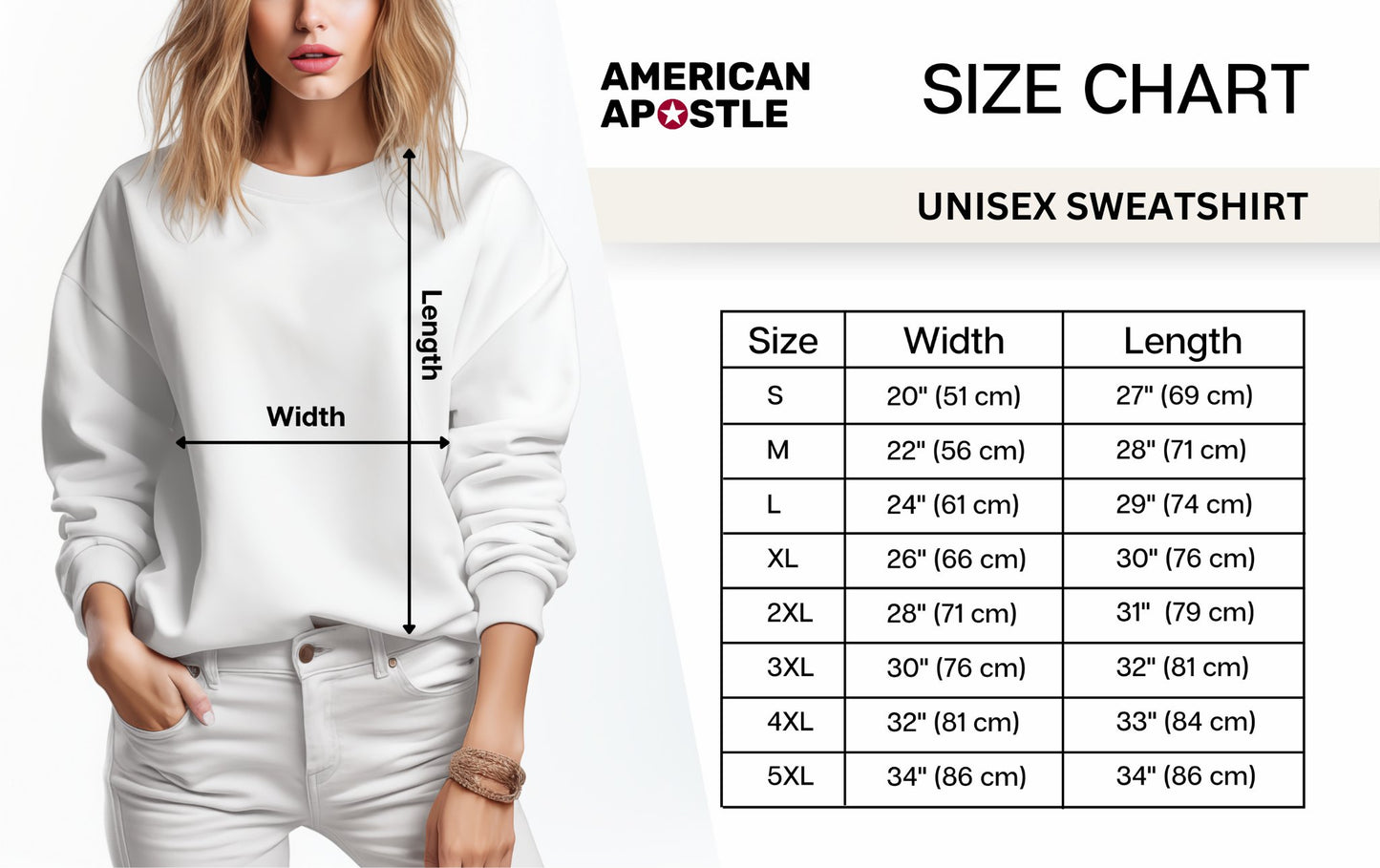 American MAMA - Unisex Sweatshirt - American Apostle - White