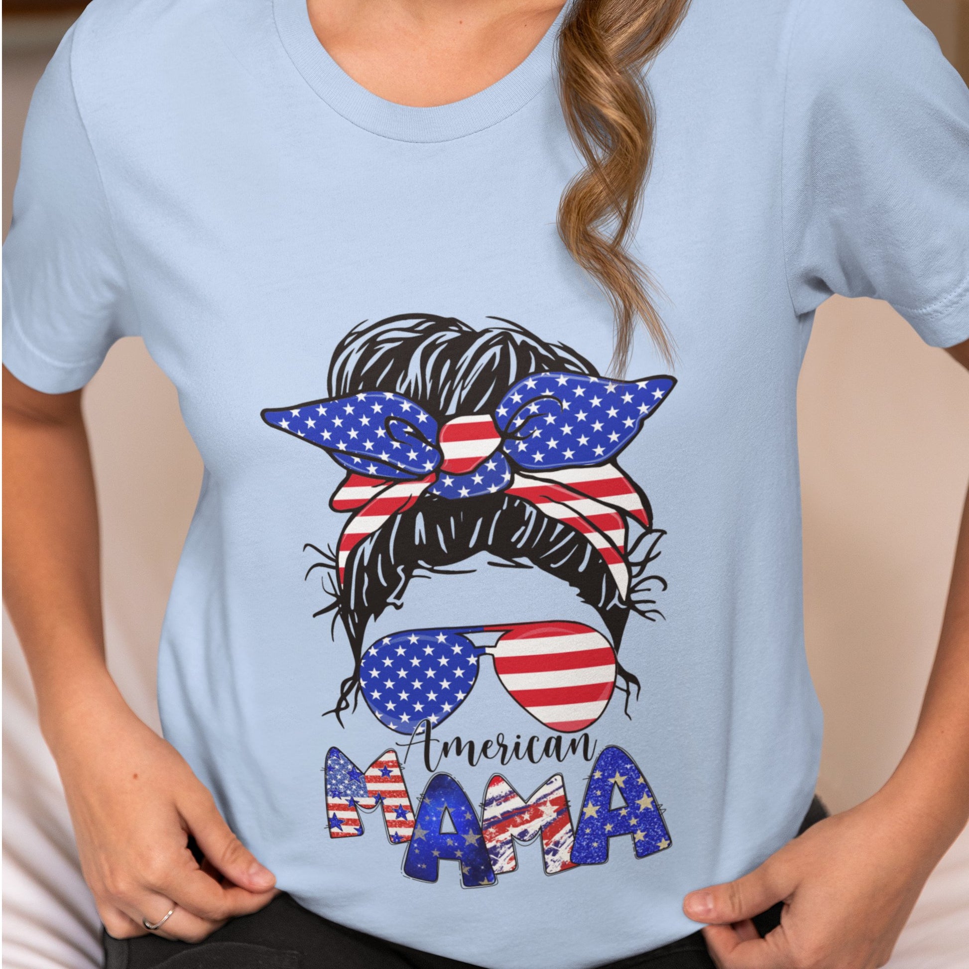 American MAMA - Unisex T - Shirt - American Apostle - Baby Blue