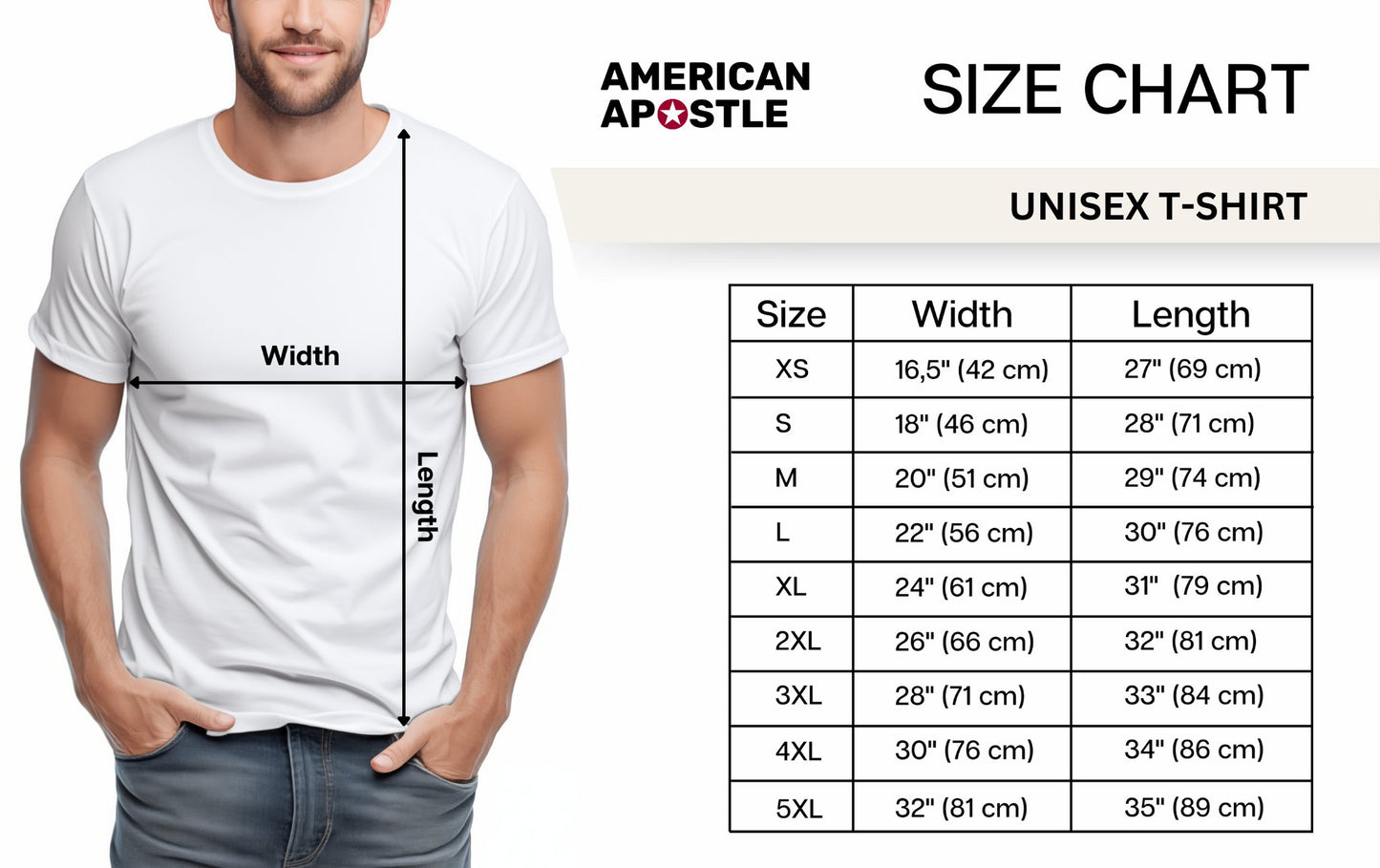 American Superhero - Unisex T - Shirt - American Apostle - White