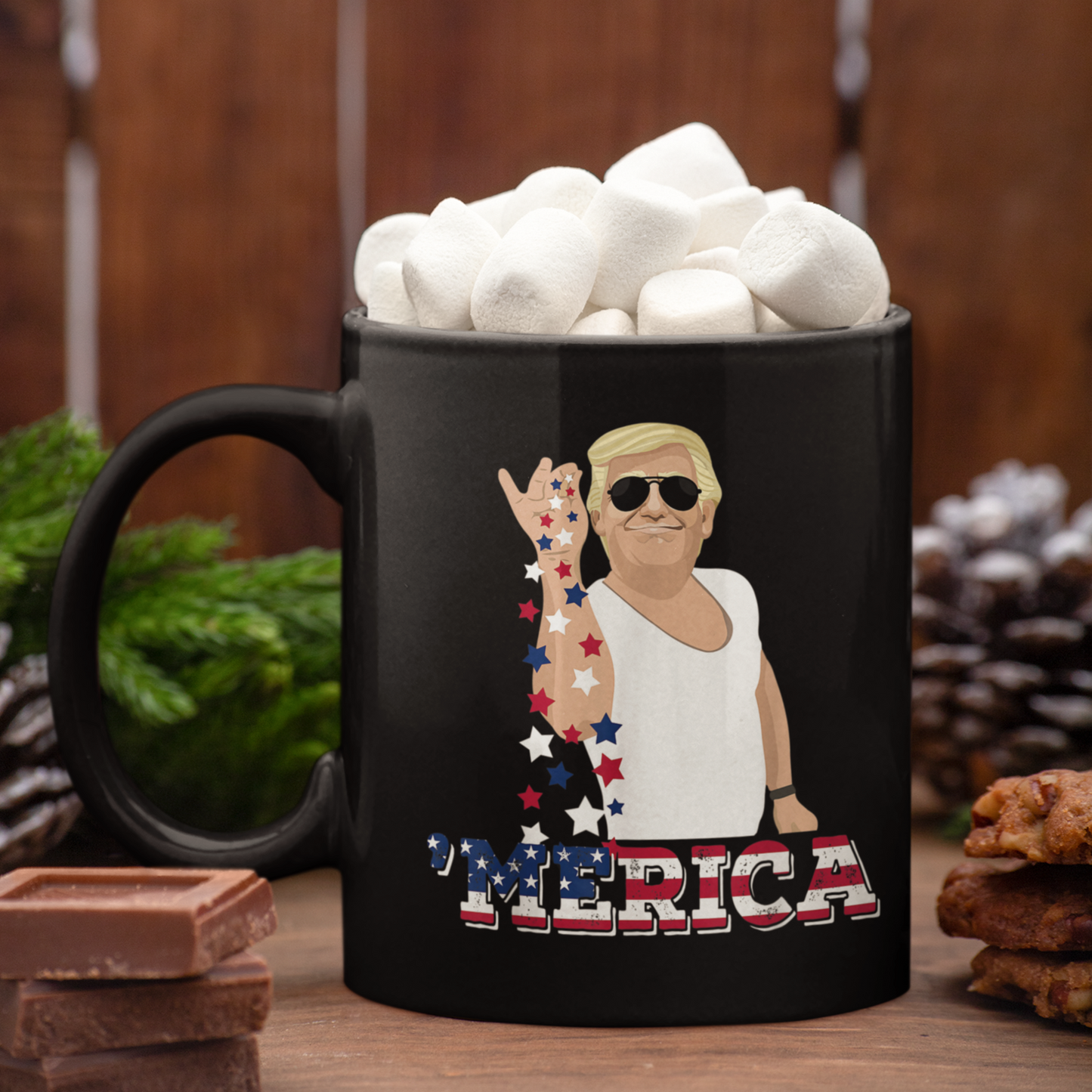 Seasoning 'MERICA Trump - Ceramic Mug (Black, 11oz) - American Apostle - 11oz