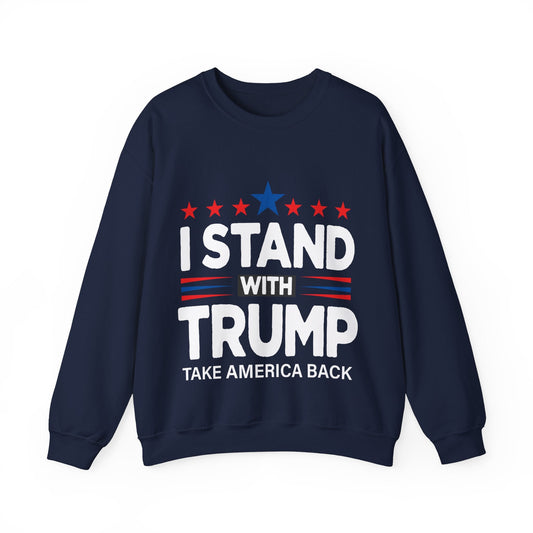 I Stand With Trump - Unisex Sweatshirt - American Apostle - Navy