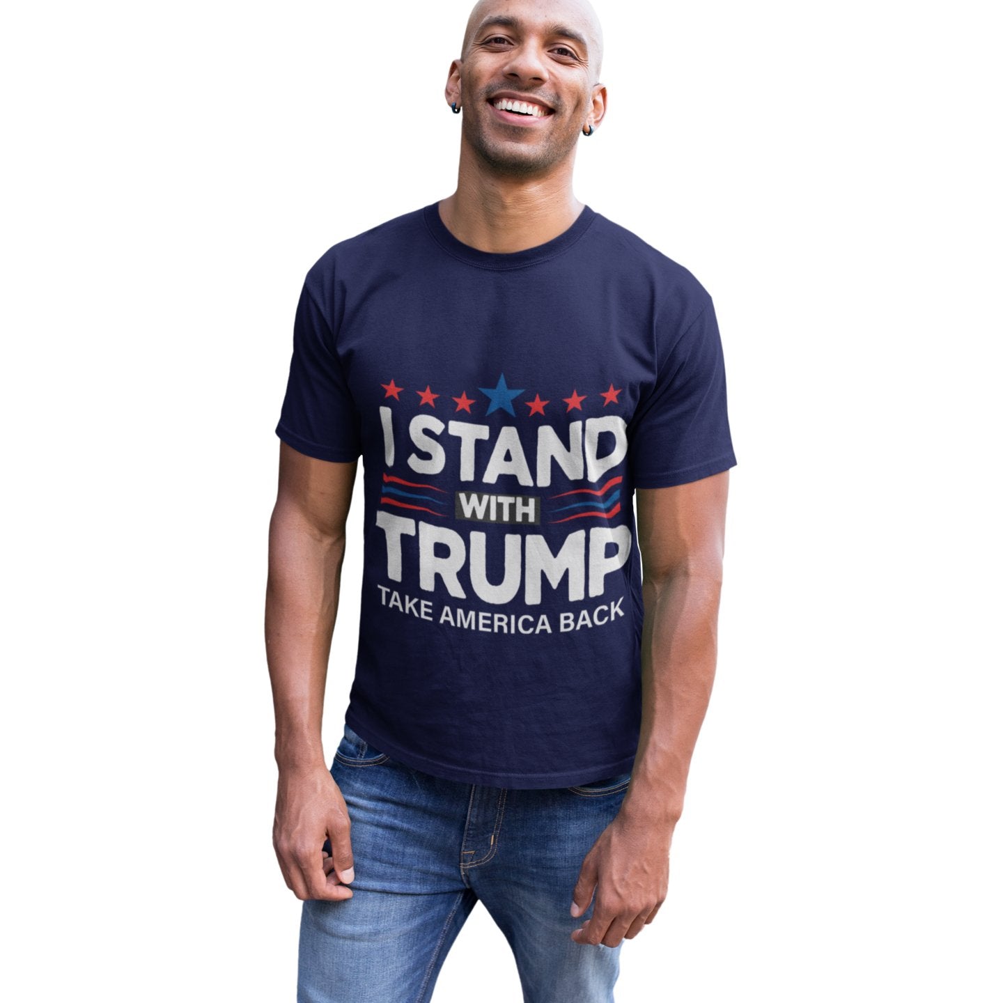 I Stand With Trump - Unisex T - Shirt - American Apostle - Navy