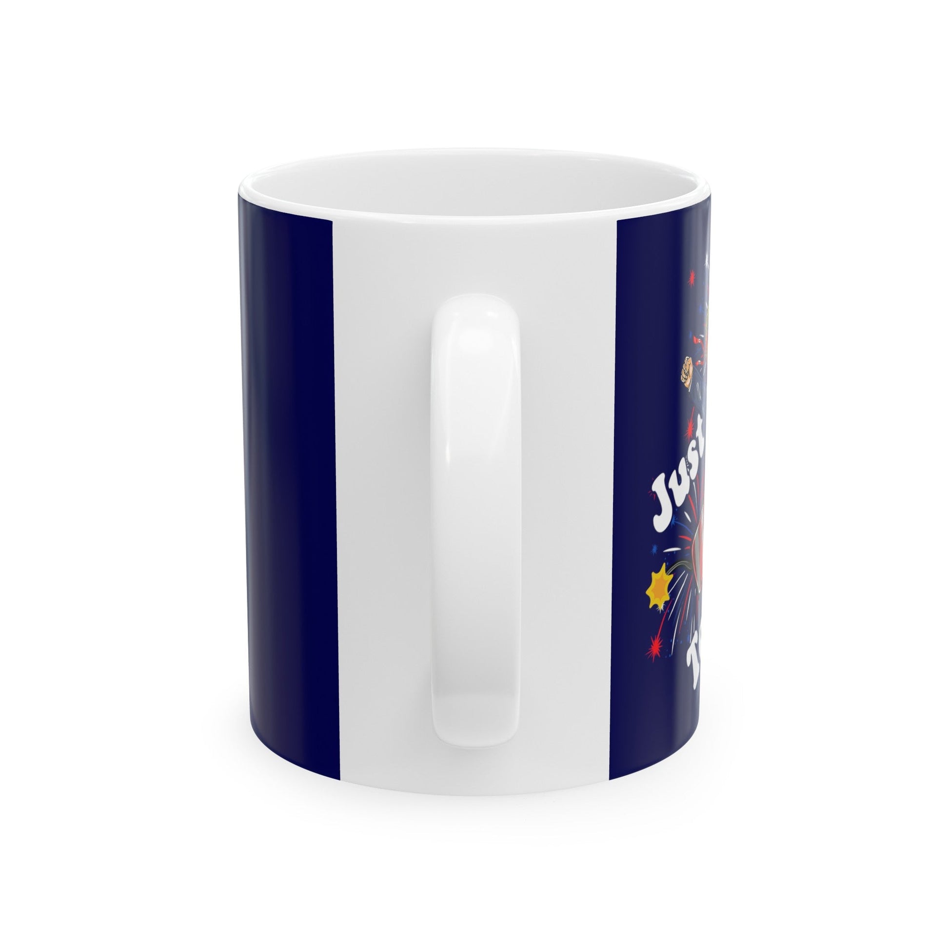 Just Here To Bang [Trump] - Ceramic Mug (Navy, 11oz) - American Apostle - 11oz