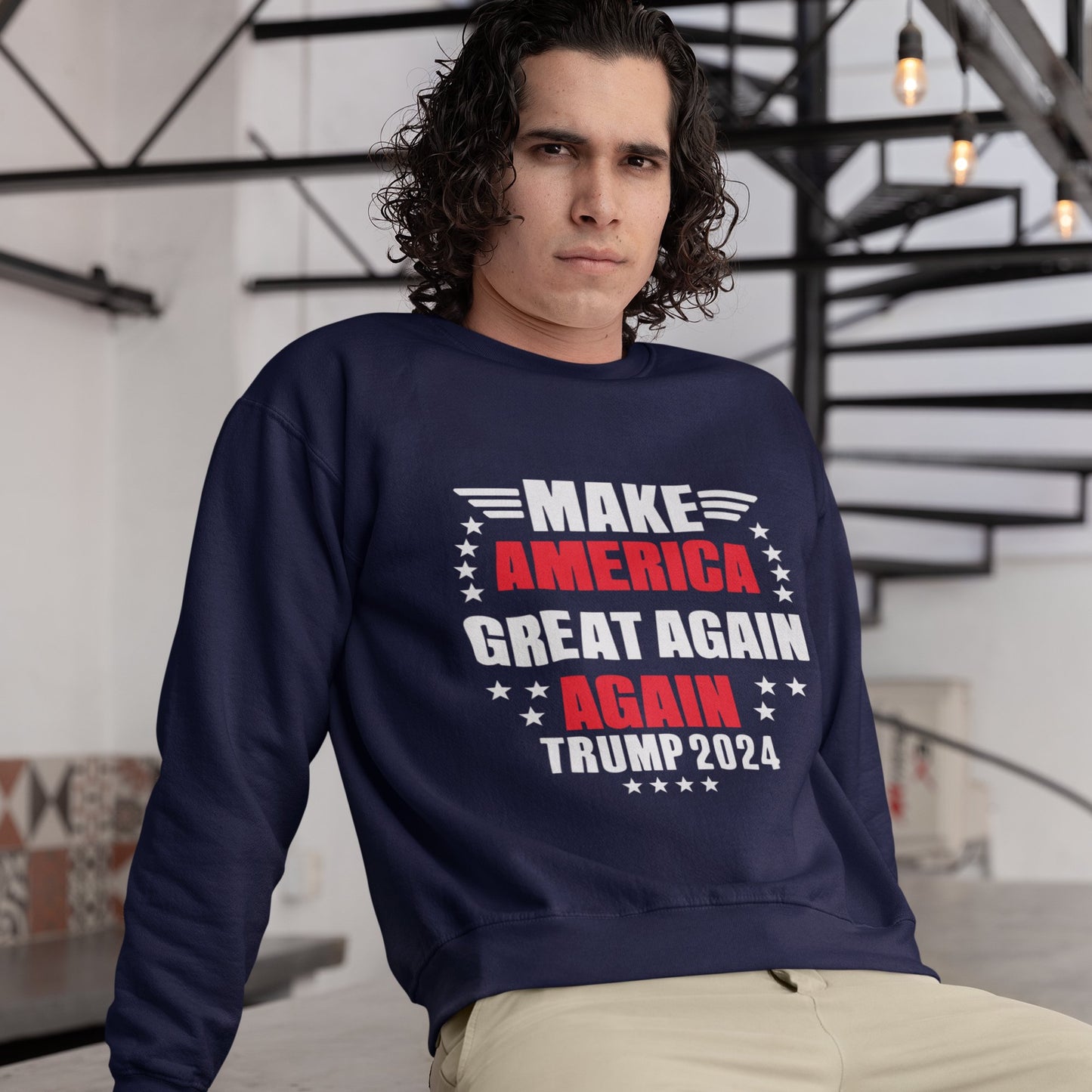 Make America Great Again, Again II - Unisex Sweatshirt - American Apostle - Navy