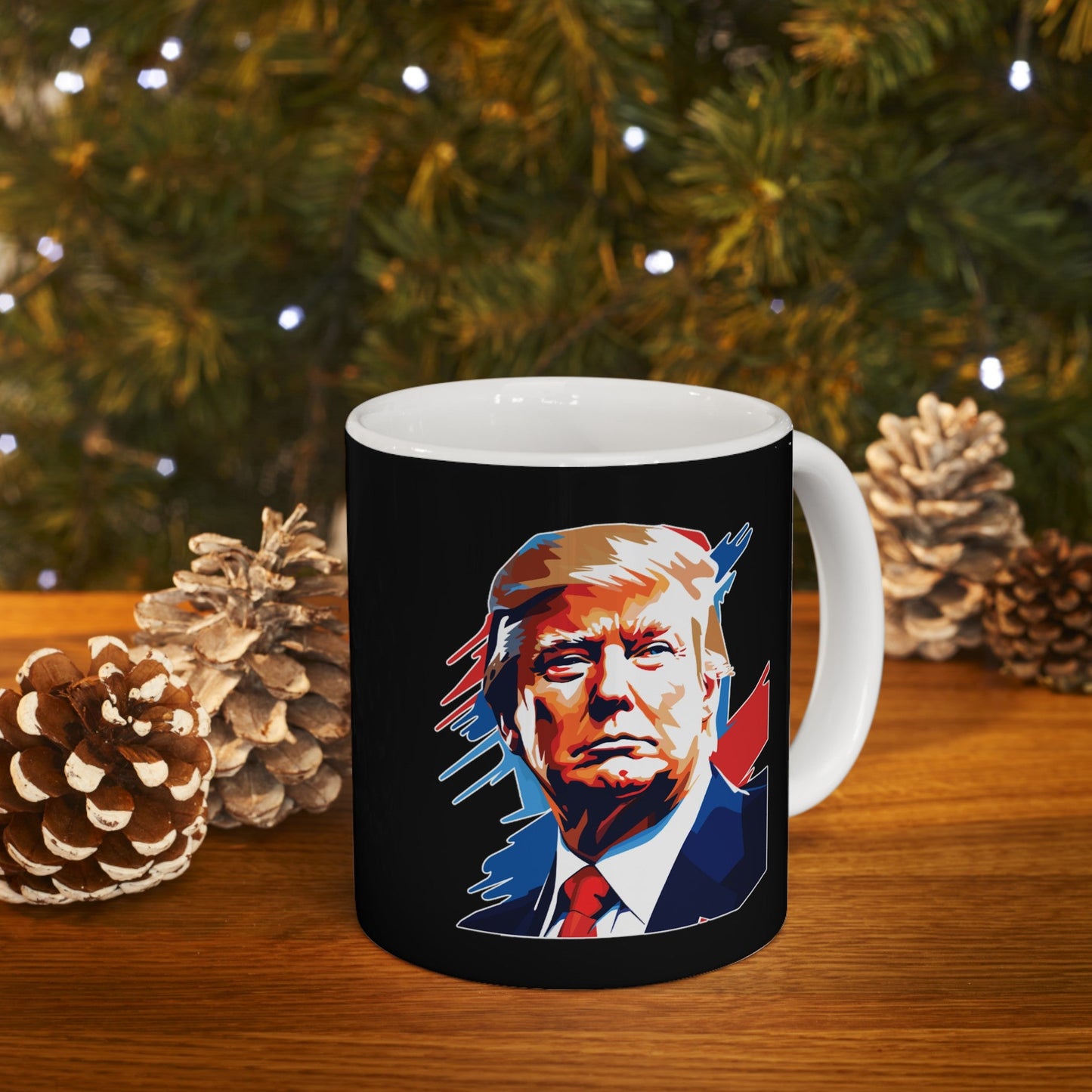 Make America Great Again Again Trump 2024 - Ceramic Mug (Black, 11oz) - American Apostle - 11oz