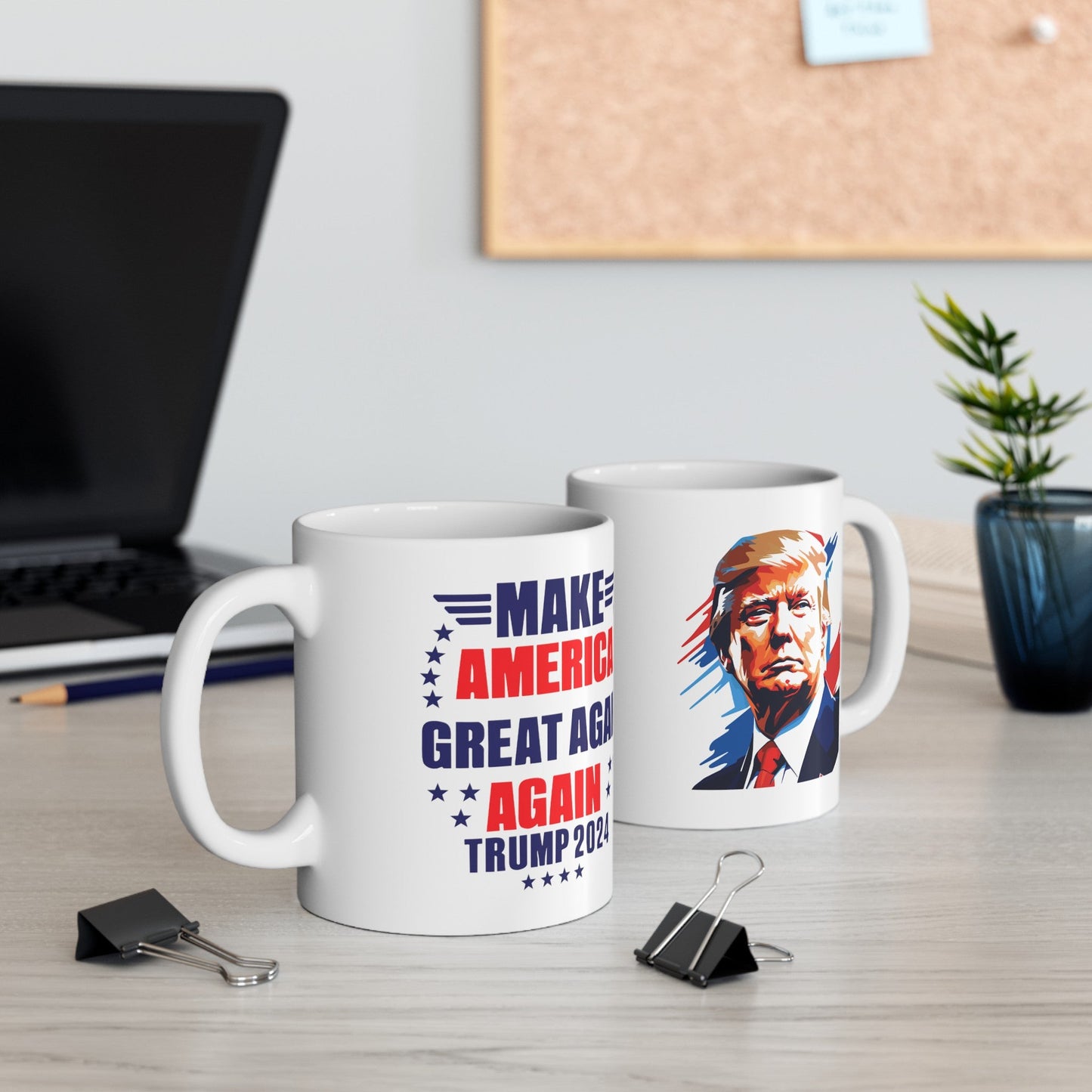 Make America Great Again Again Trump 2024 - Ceramic Mug (White, 11oz) - American Apostle - 11oz