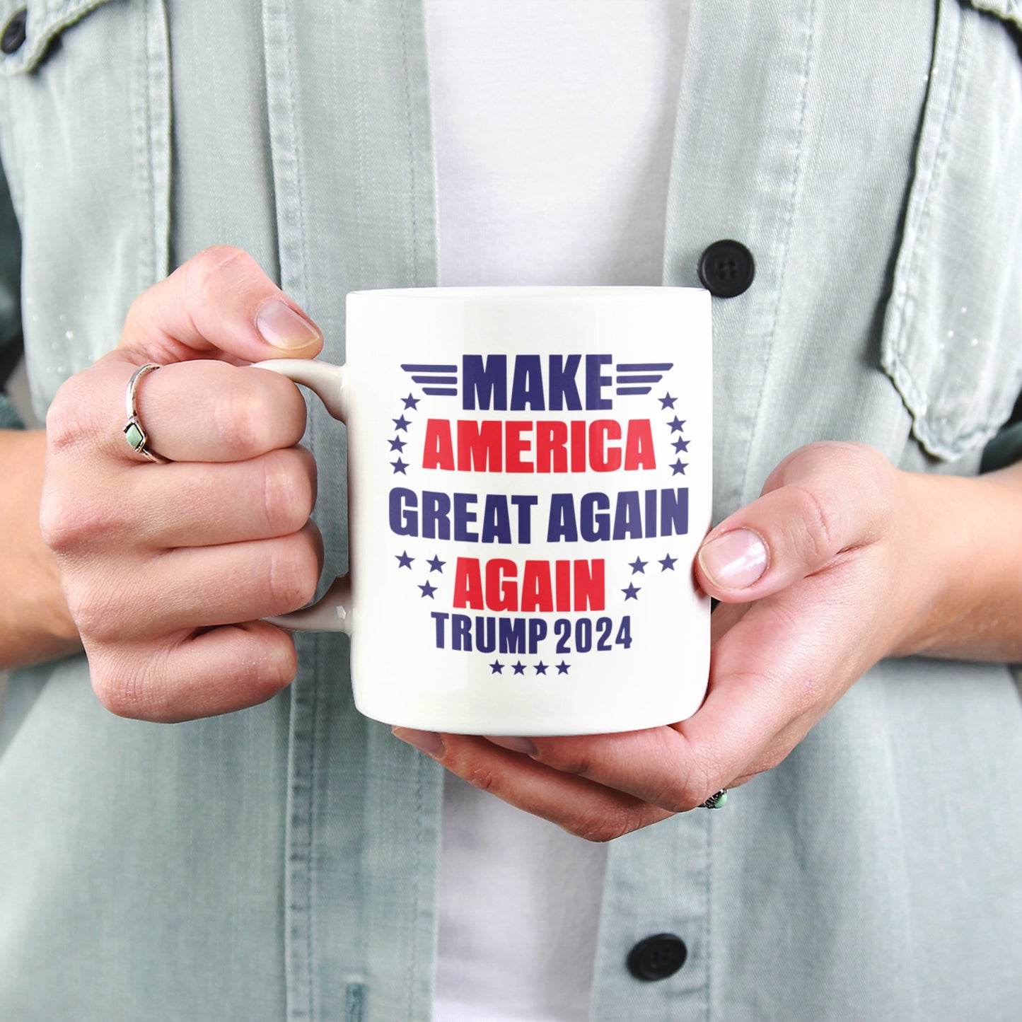 Make America Great Again Again Trump 2024 - Ceramic Mug (White, 11oz) - American Apostle - 11oz