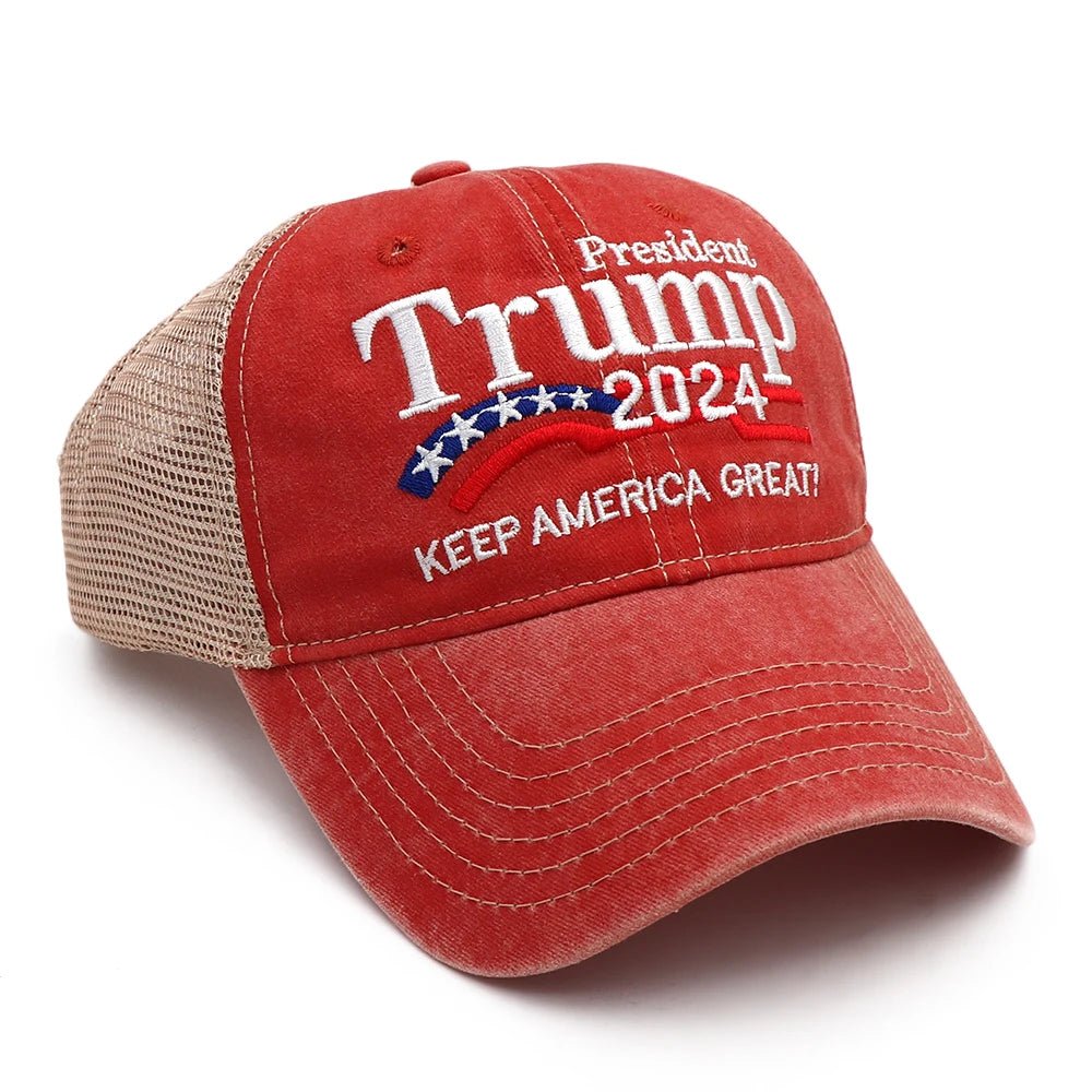 President Trump 2024 Baseball Cap - Unisex Cap - American Apostle - Red