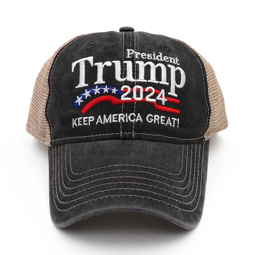 President Trump 2024 Baseball Cap - Unisex Cap - American Apostle - Black