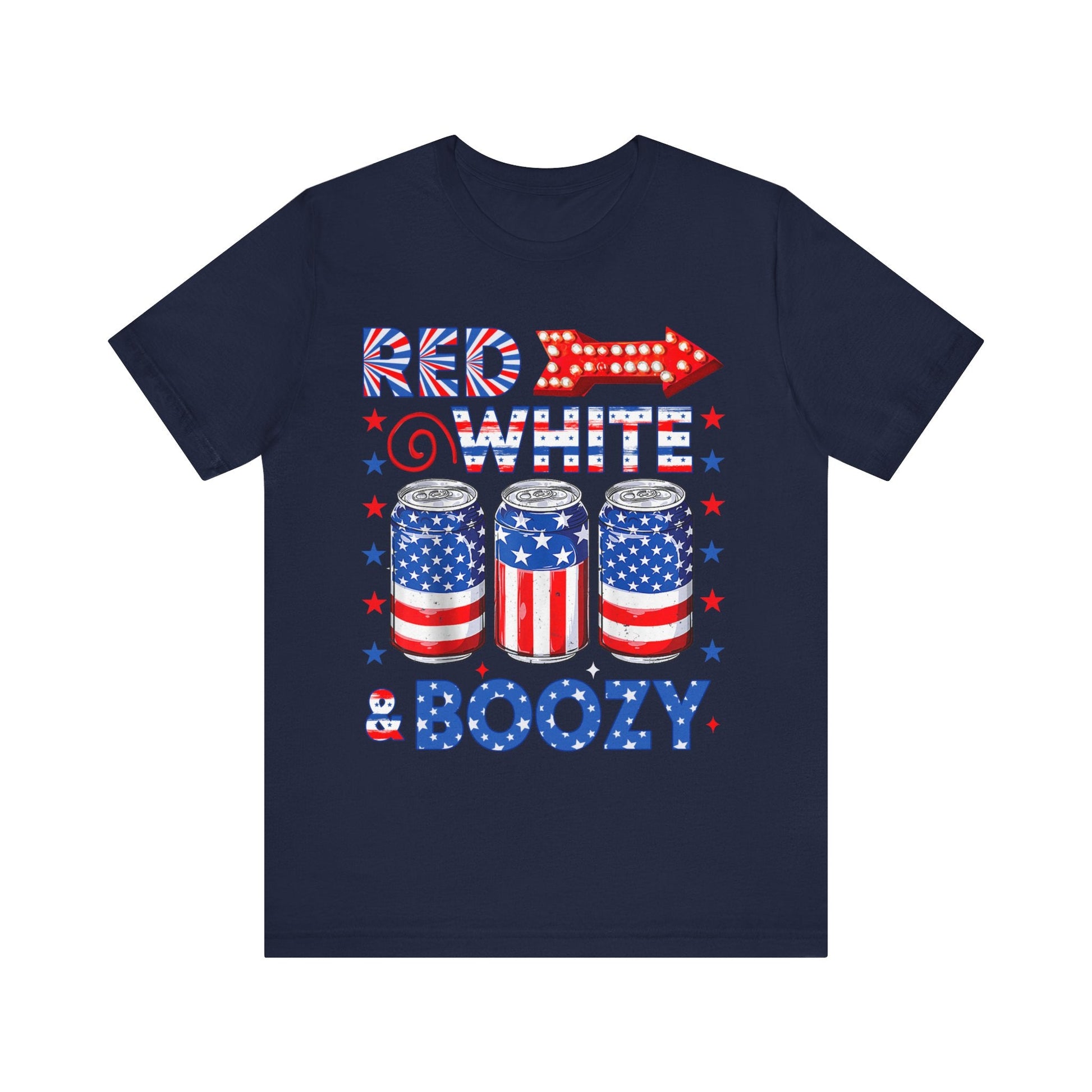 Red, White & Boozy - Unisex T - Shirt - American Apostle - Navy