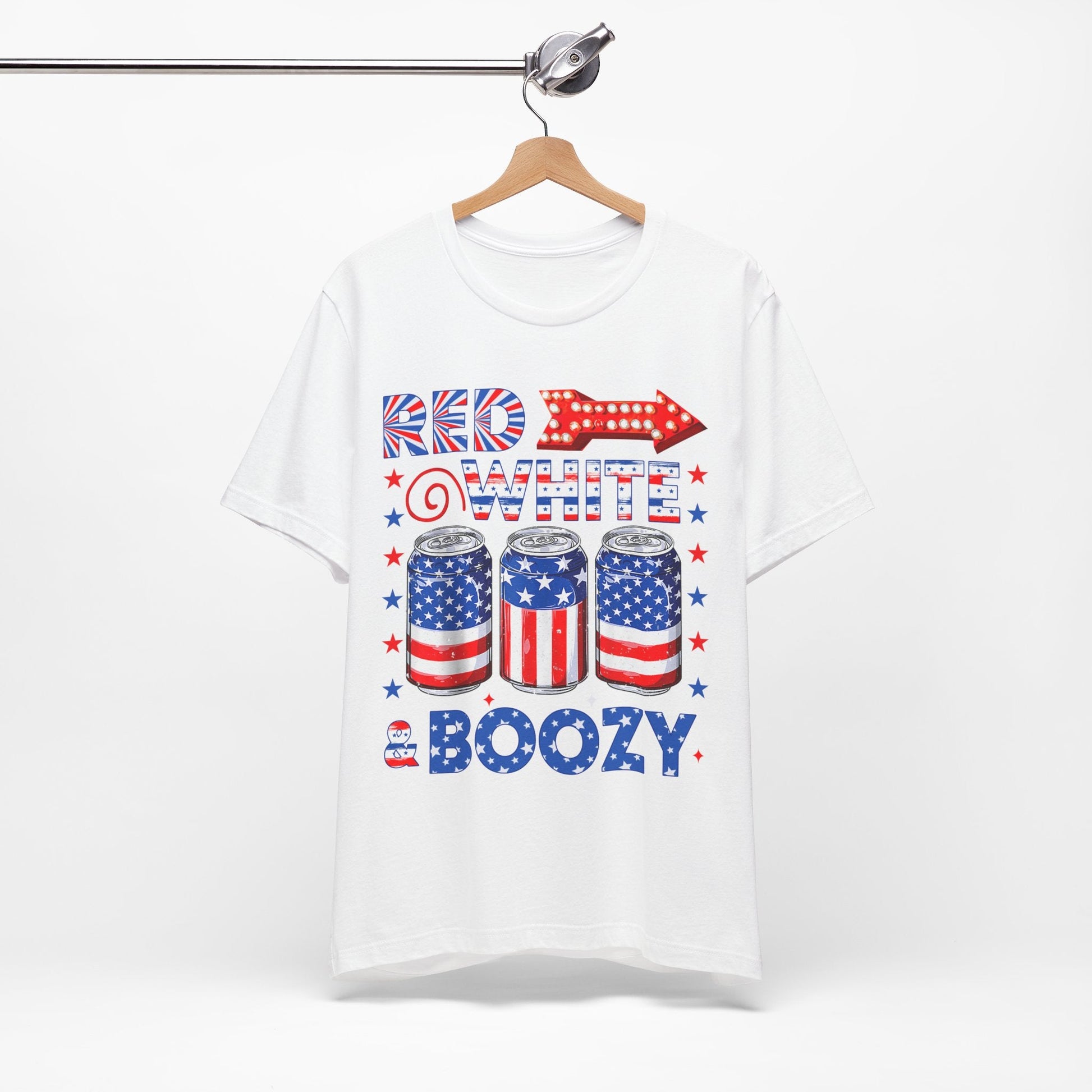 Red, White & Boozy - Unisex T - Shirt - American Apostle - White