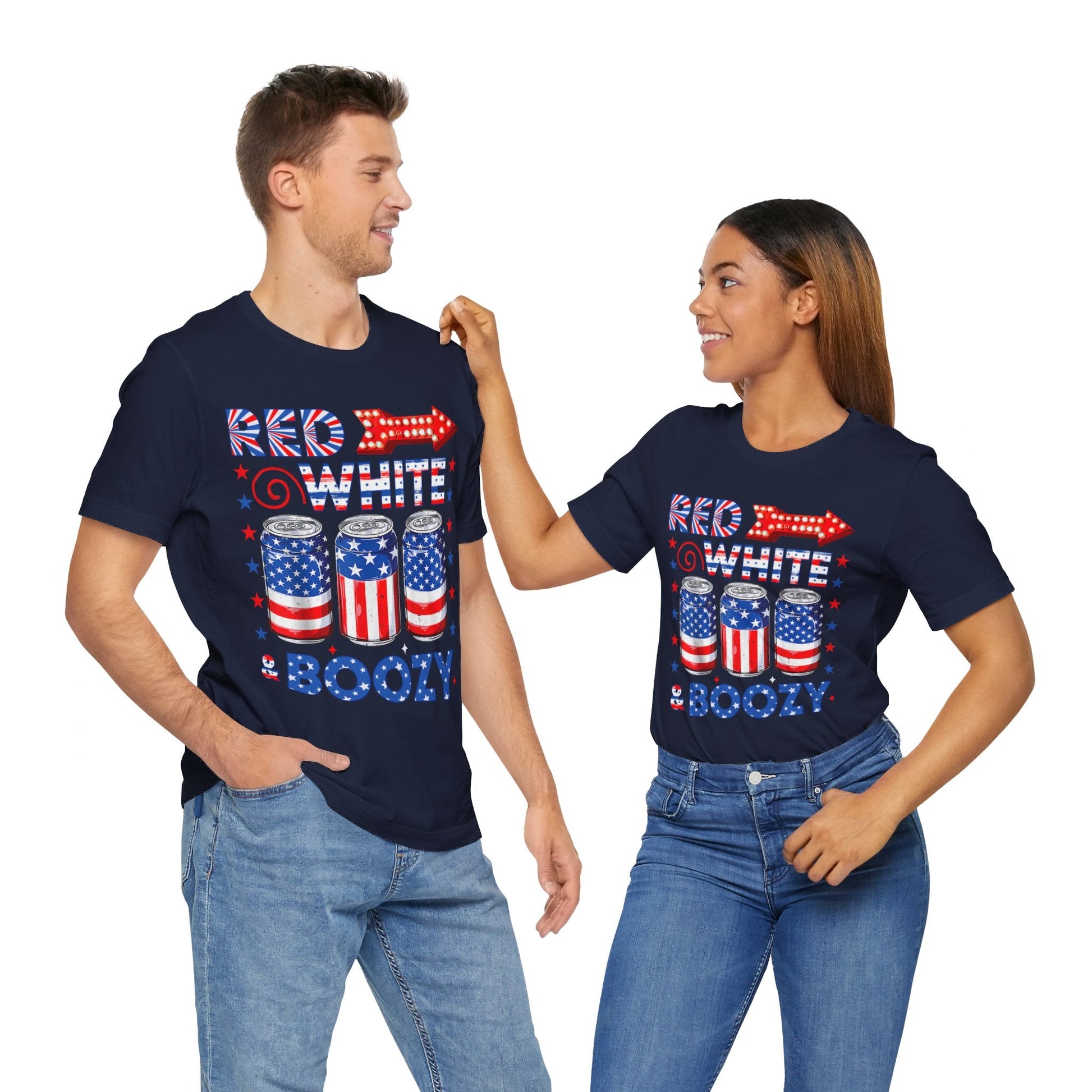 Red, White & Boozy - Unisex T - Shirt - American Apostle - Navy