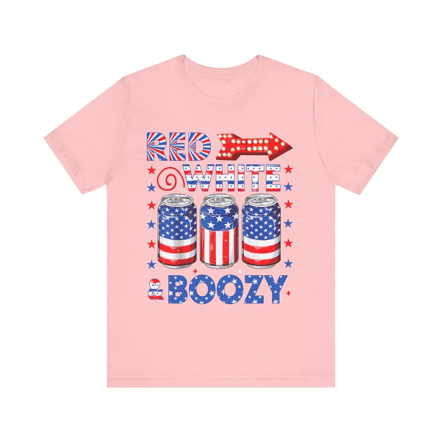 Red, White & Boozy - Unisex T - Shirt - American Apostle - Pink