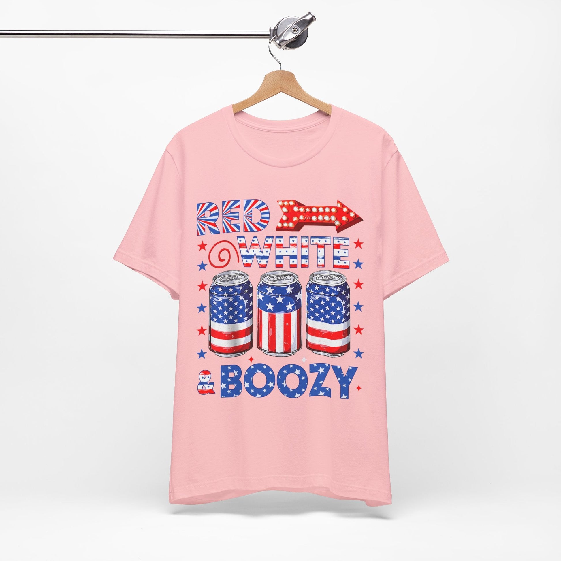 Red, White & Boozy - Unisex T - Shirt - American Apostle - Pink