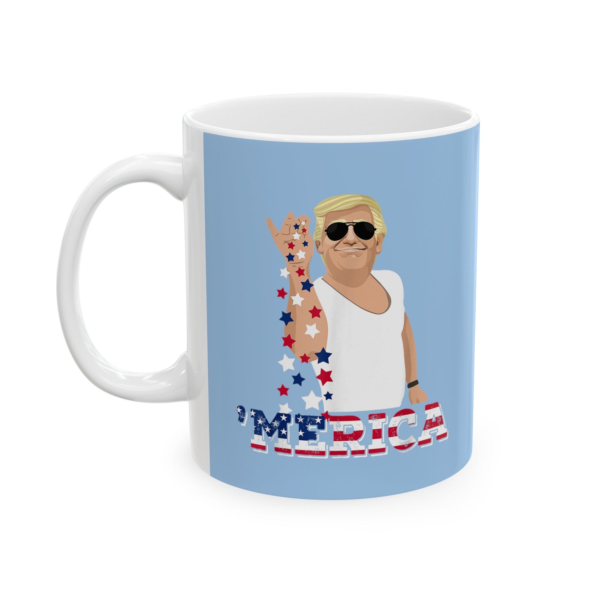 Seasoning 'MERICA - Ceramic Mug (Baby Blue, 11oz) - American Apostle - 11oz