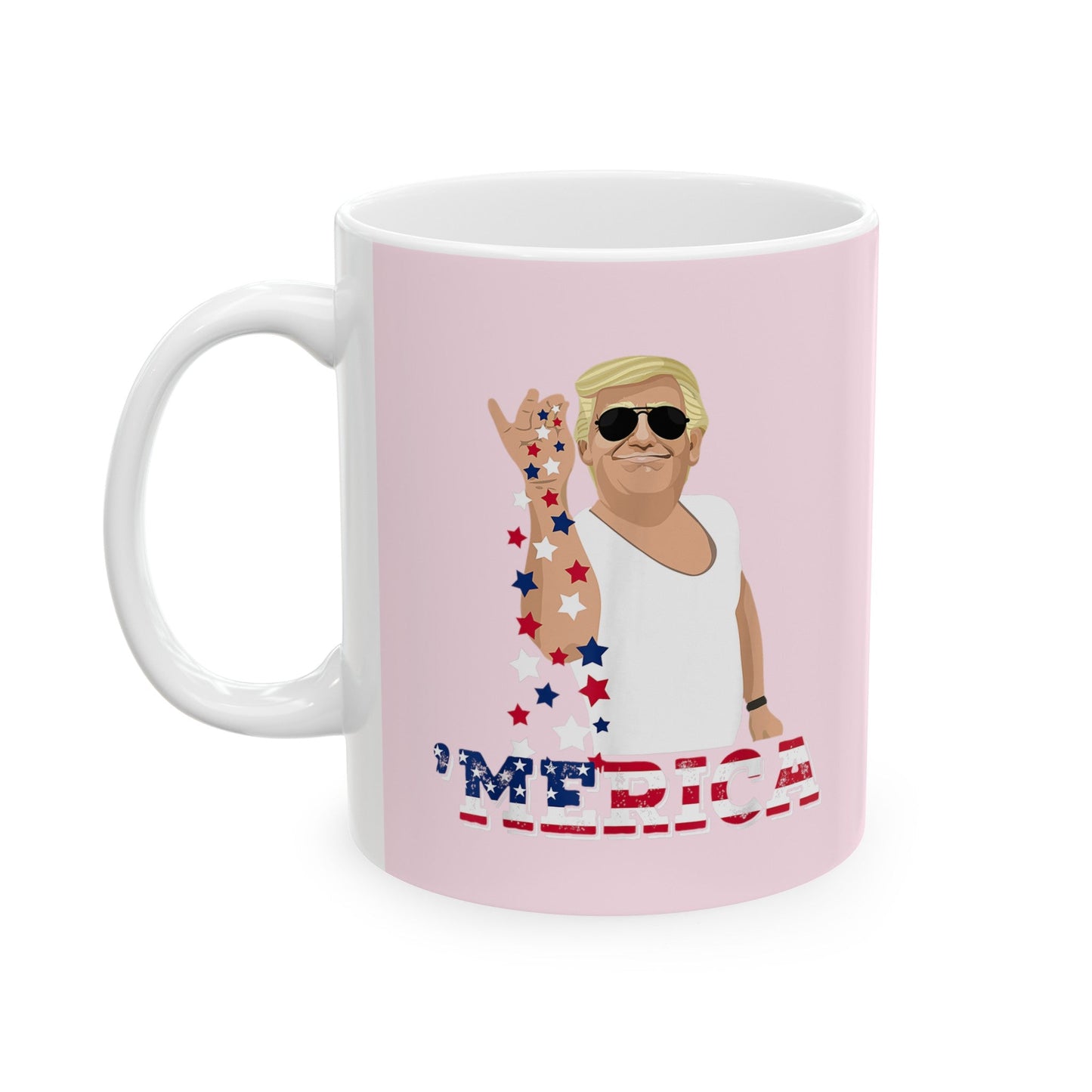 Seasoning 'MERICA Trump - Ceramic Mug (Light Pink, 11oz) - American Apostle - 11oz