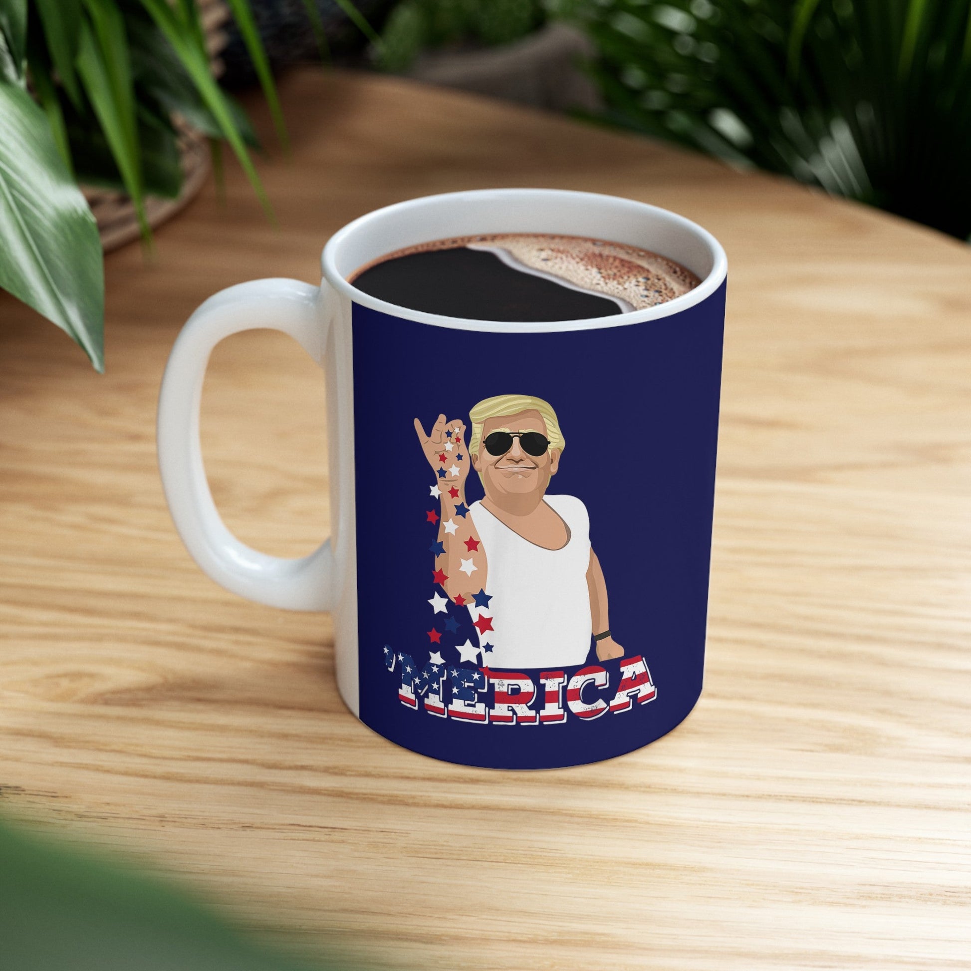 Seasoning 'MERICA Trump - Ceramic Mug (Navy, 11oz) - American Apostle - 11oz