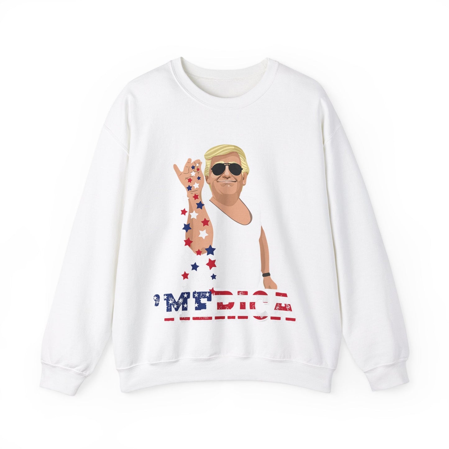 Seasoning "MERICA Trump - Unisex Sweatshirt - American Apostle - White