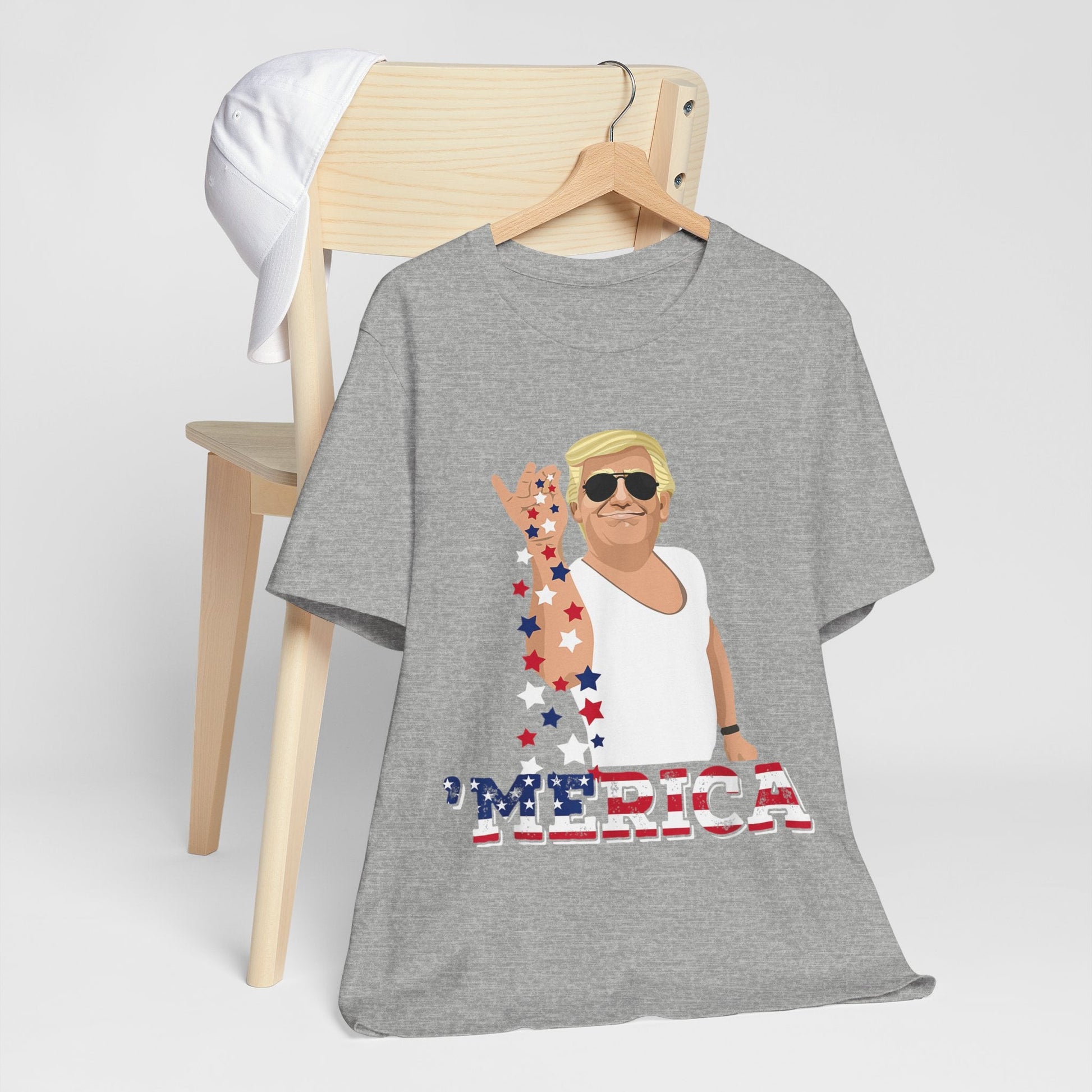 Seasoning 'MERICA Trump - Unisex T - Shirt - American Apostle - Athletic Heather