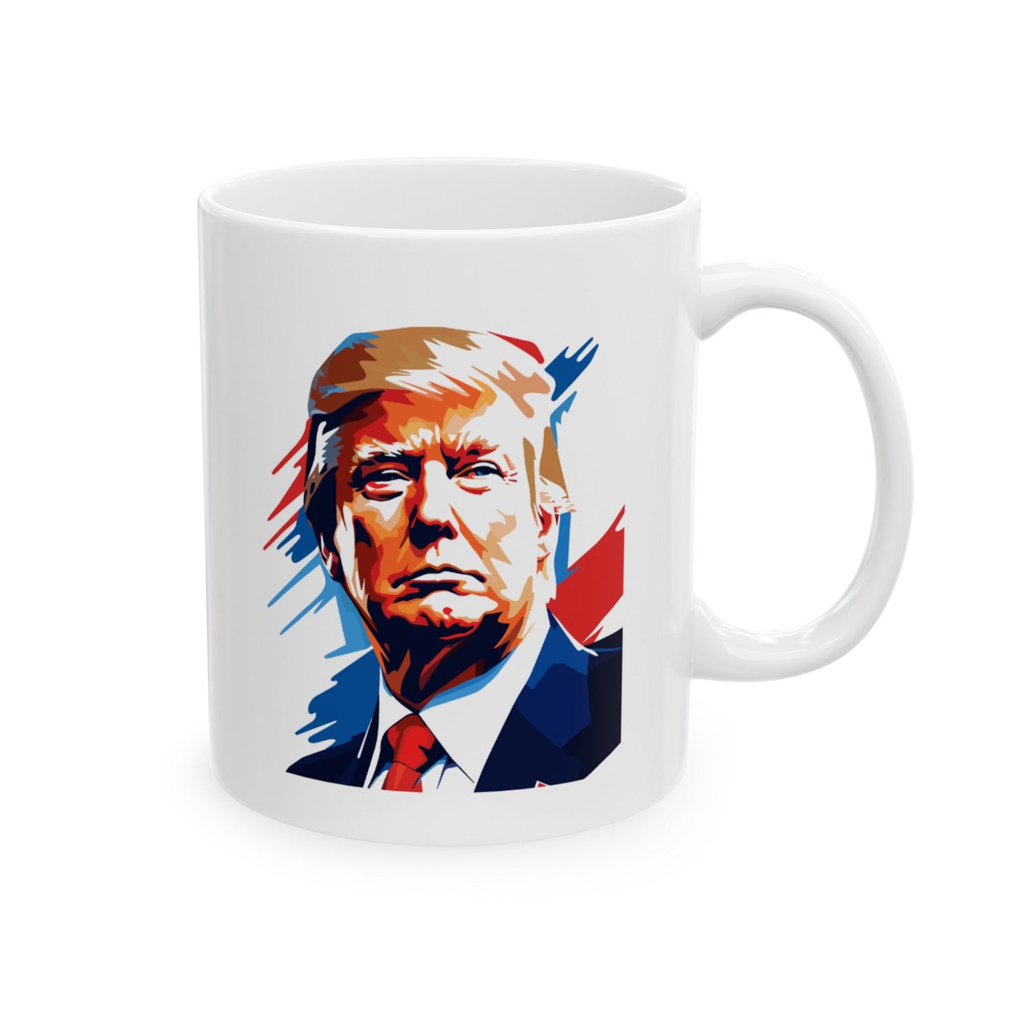 Trump 2024 Keeping America First - Ceramic Mug (White, 11oz) - American Apostle - 11oz