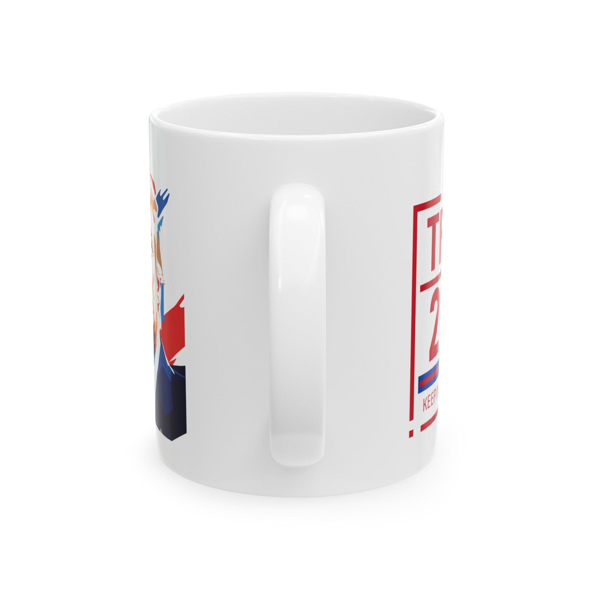 Trump 2024 Keeping America First - Ceramic Mug (White, 11oz) - American Apostle - 11oz