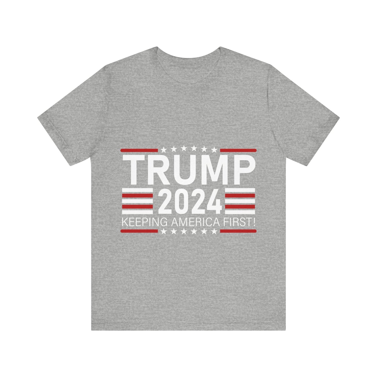 Trump 2024 Keeping America First II - Unisex T - Shirt - American Apostle - Athletic Heather