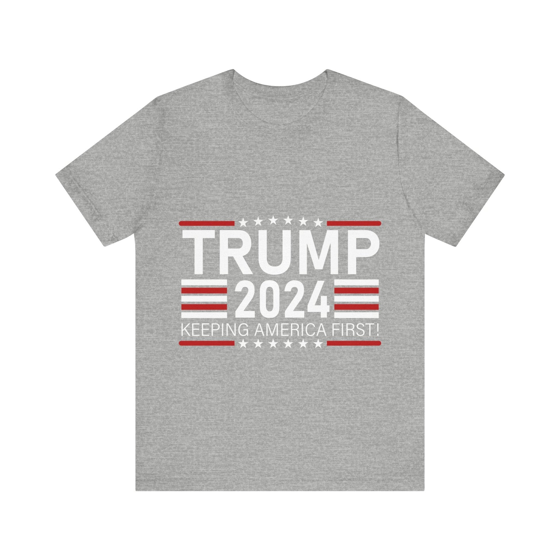 Trump 2024 Keeping America First II - Unisex T - Shirt - American Apostle - Athletic Heather