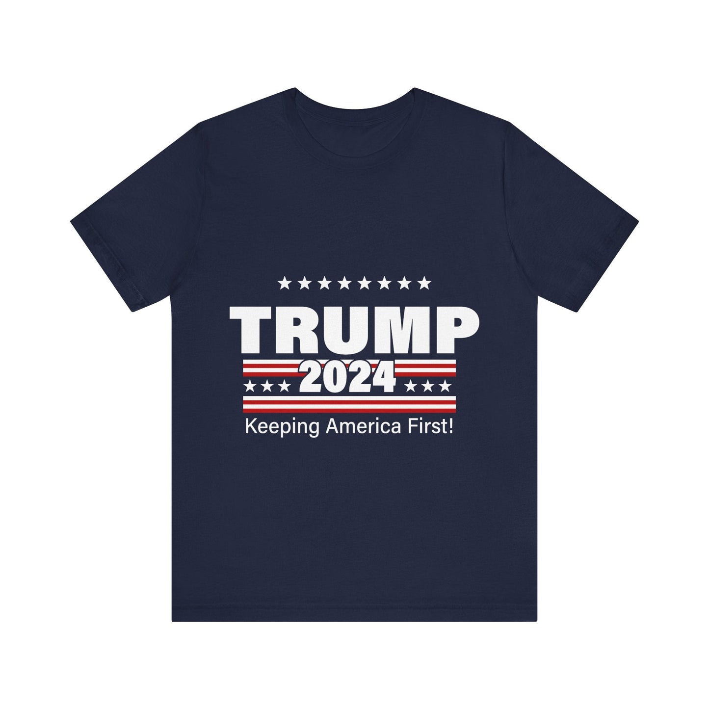 Trump 2024 Keeping America First III - Unisex T - Shirt - American Apostle - Navy