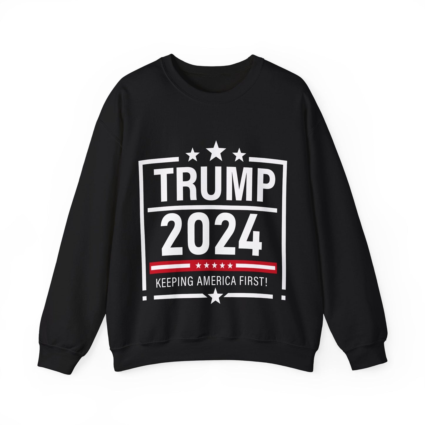 Trump 2024 Keeping America First - Unisex Sweatshirt - American Apostle - Navy