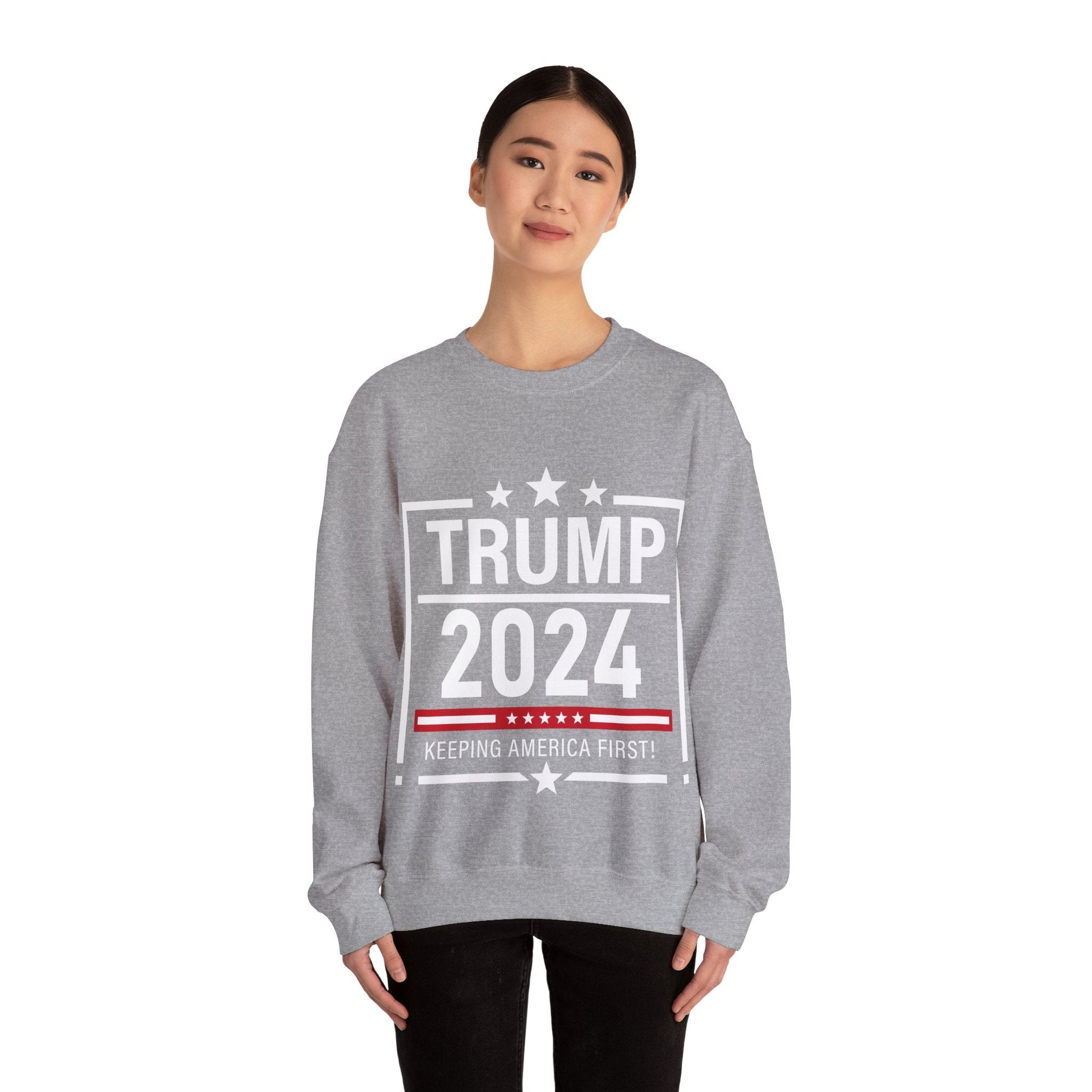 Trump 2024 Keeping America First - Unisex Sweatshirt - American Apostle - Sport Grey