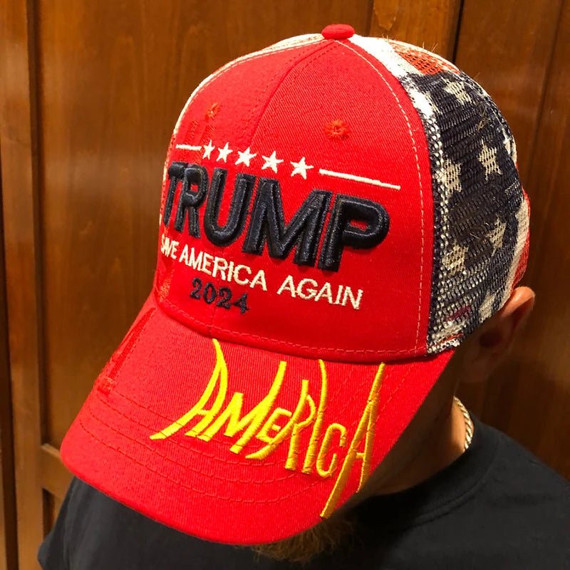 Trump 2024 Take America Back and Save America Again Cap - Unisex Cap - American Apostle - Red - Take America Back