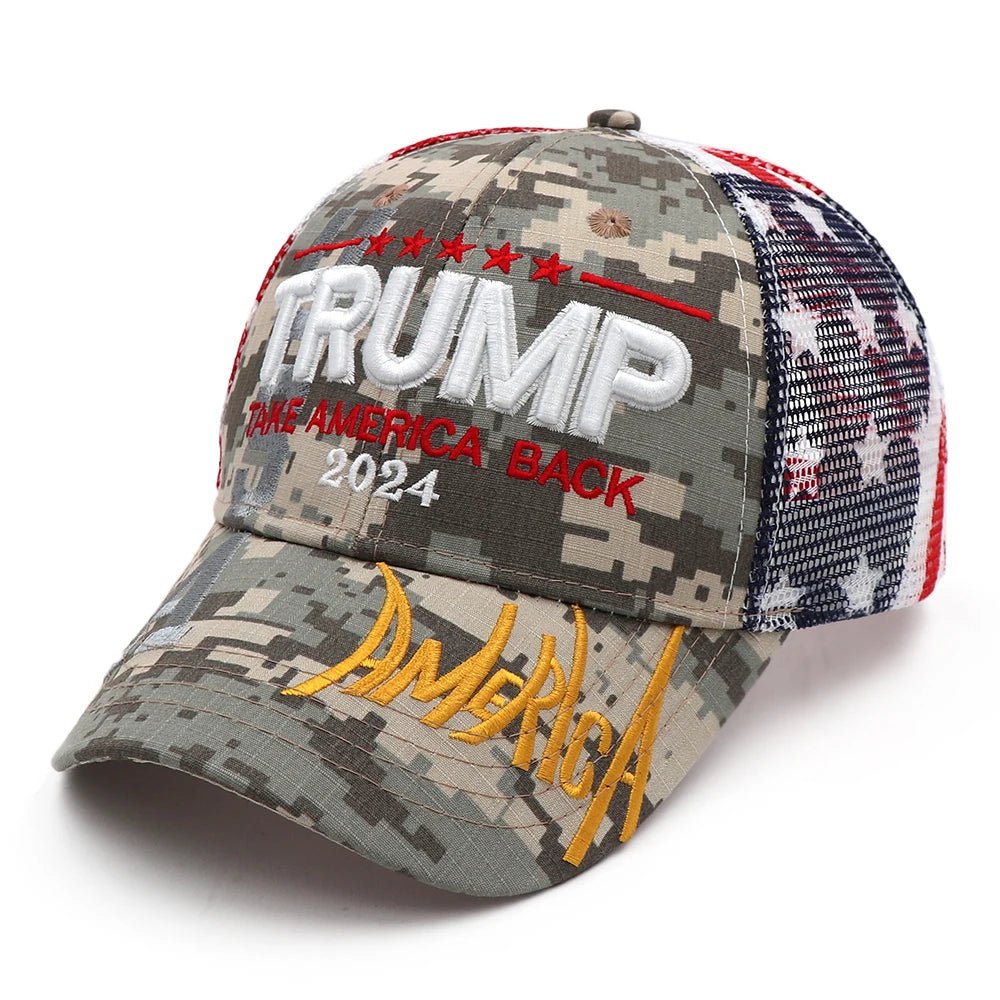 Trump 2024 Take America Back and Save America Again Cap - Unisex Cap - American Apostle - Camo - Take America Back