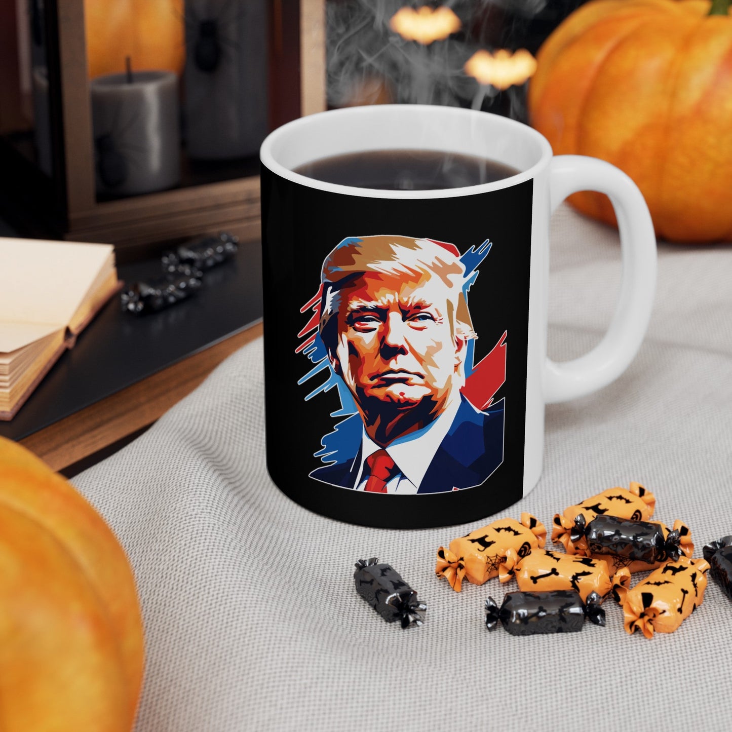 Trump 2024 Take America Back - Ceramic Mug (Black, 11oz) - American Apostle - 11oz